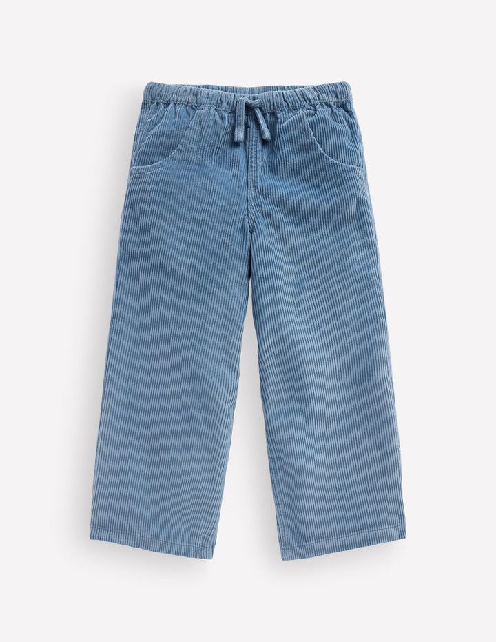 Cordhose mit Kordelzug-Blau Aura