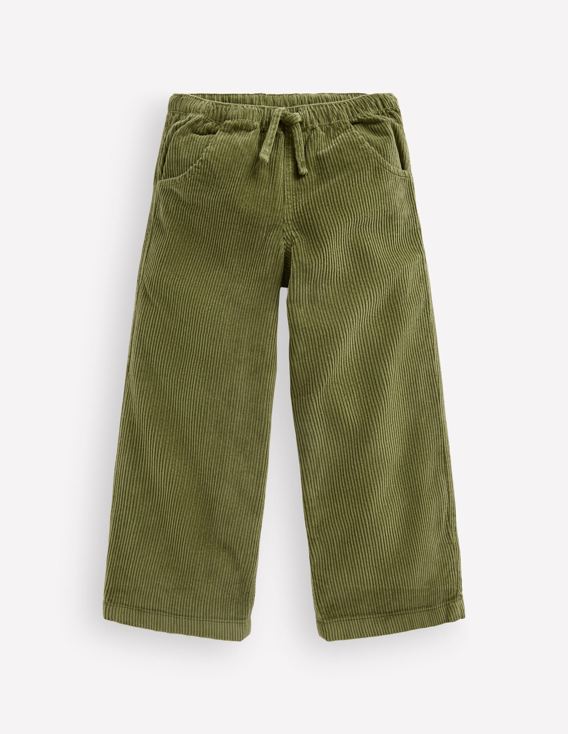 Cordhose mit Kordelzug-Olivgrün Cord-3