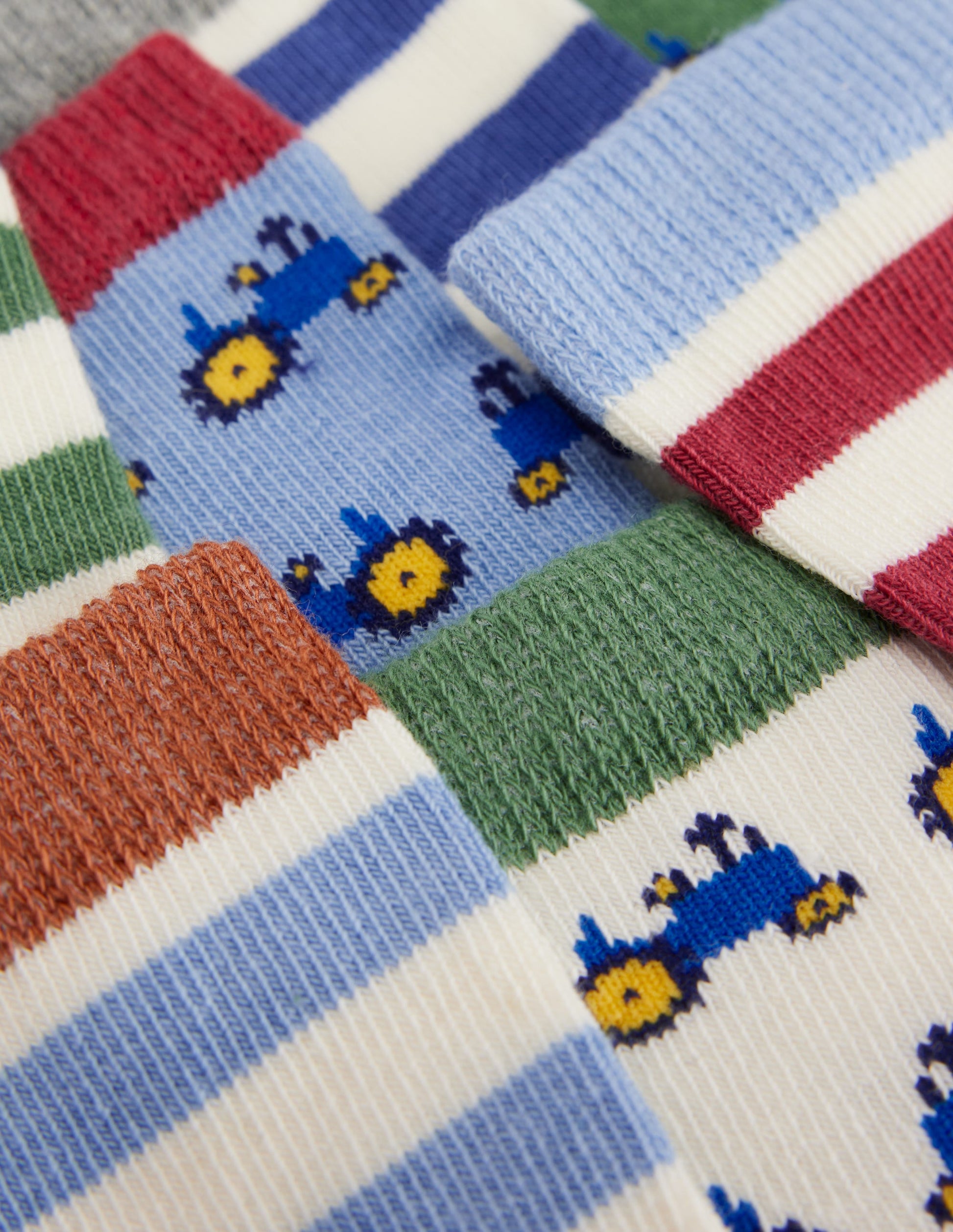 7 paires de chaussettes bébé-Tracteurs-2