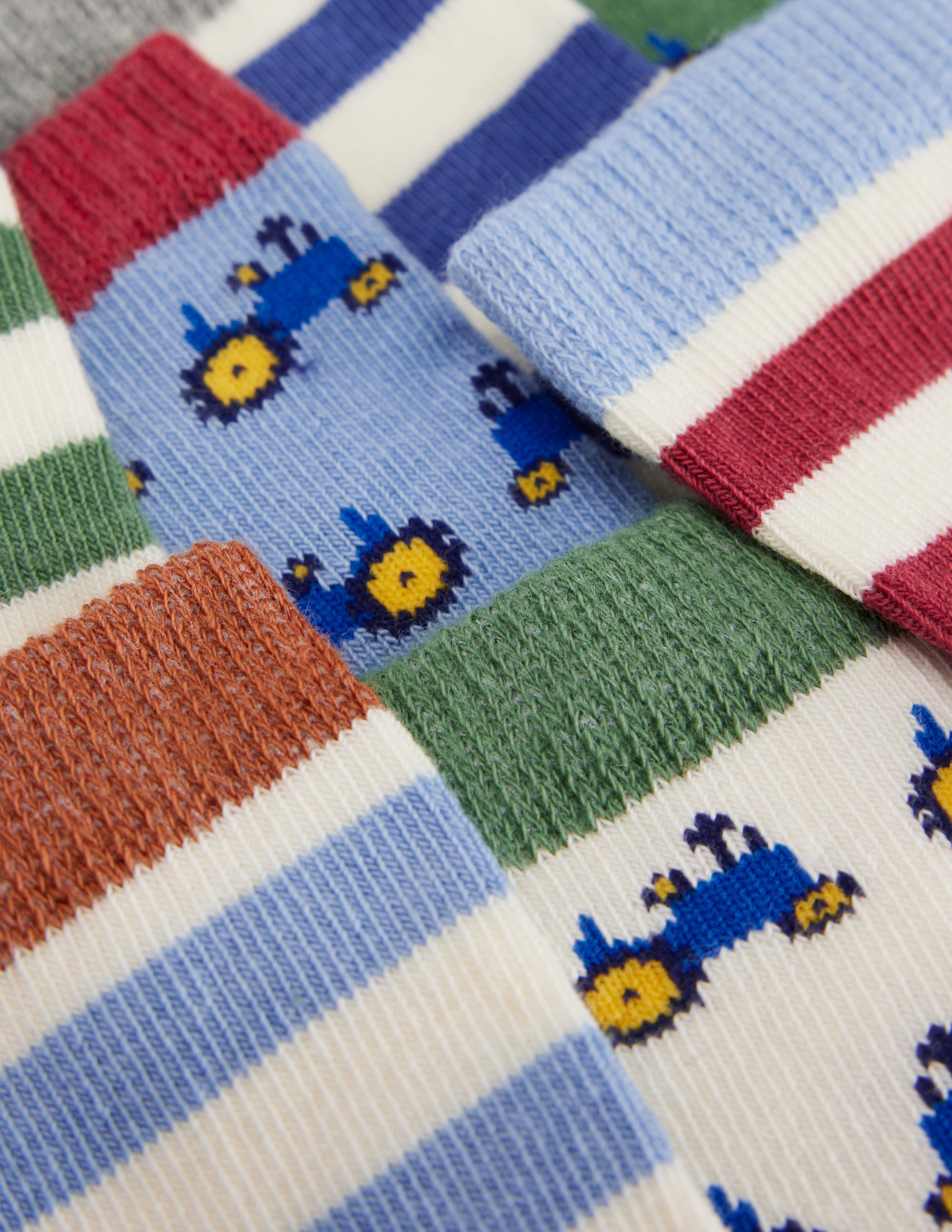 7 paires de chaussettes bébé-Tracteurs - Image 2