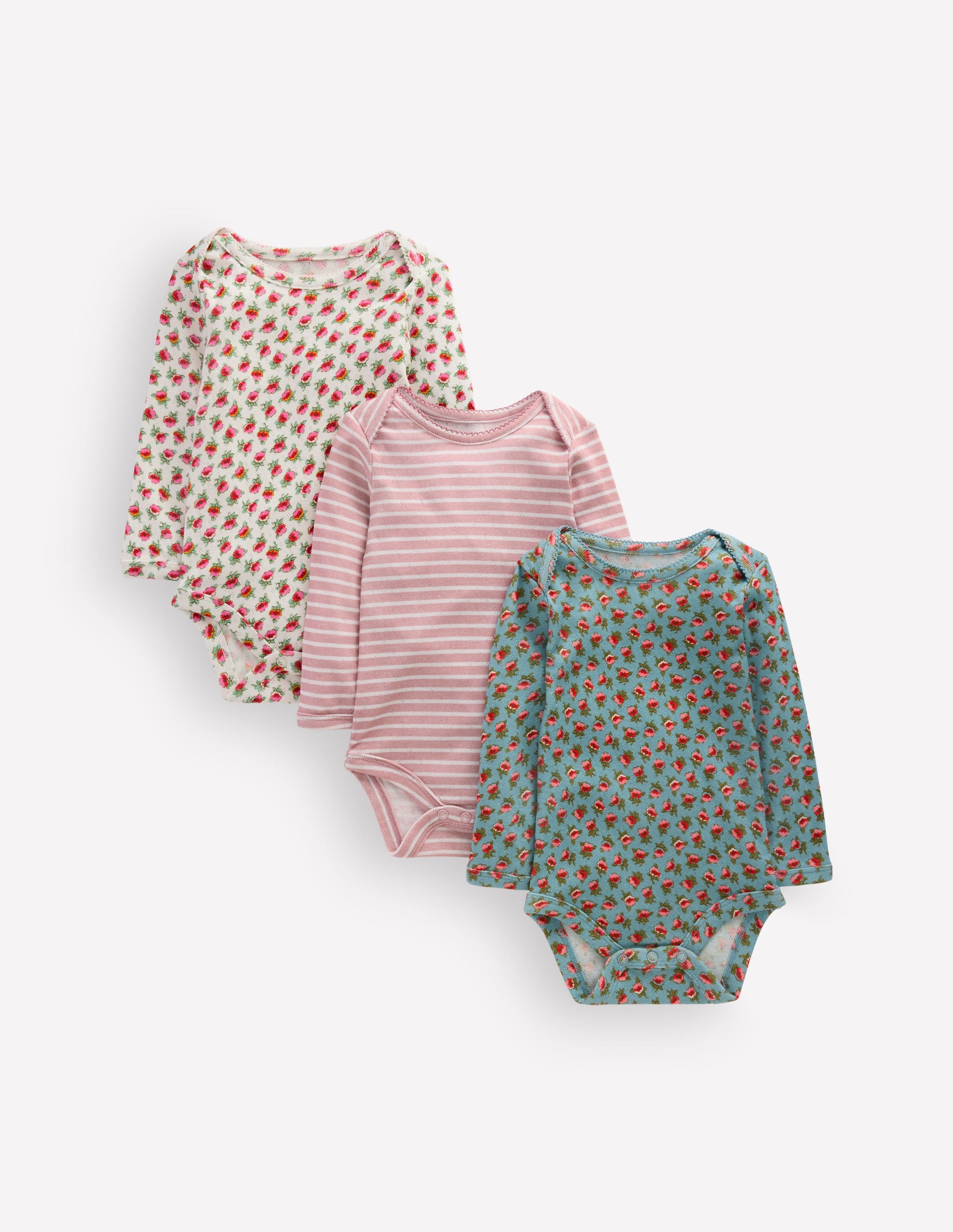 3-pack Pointelle Bodies-Multi Floral-1