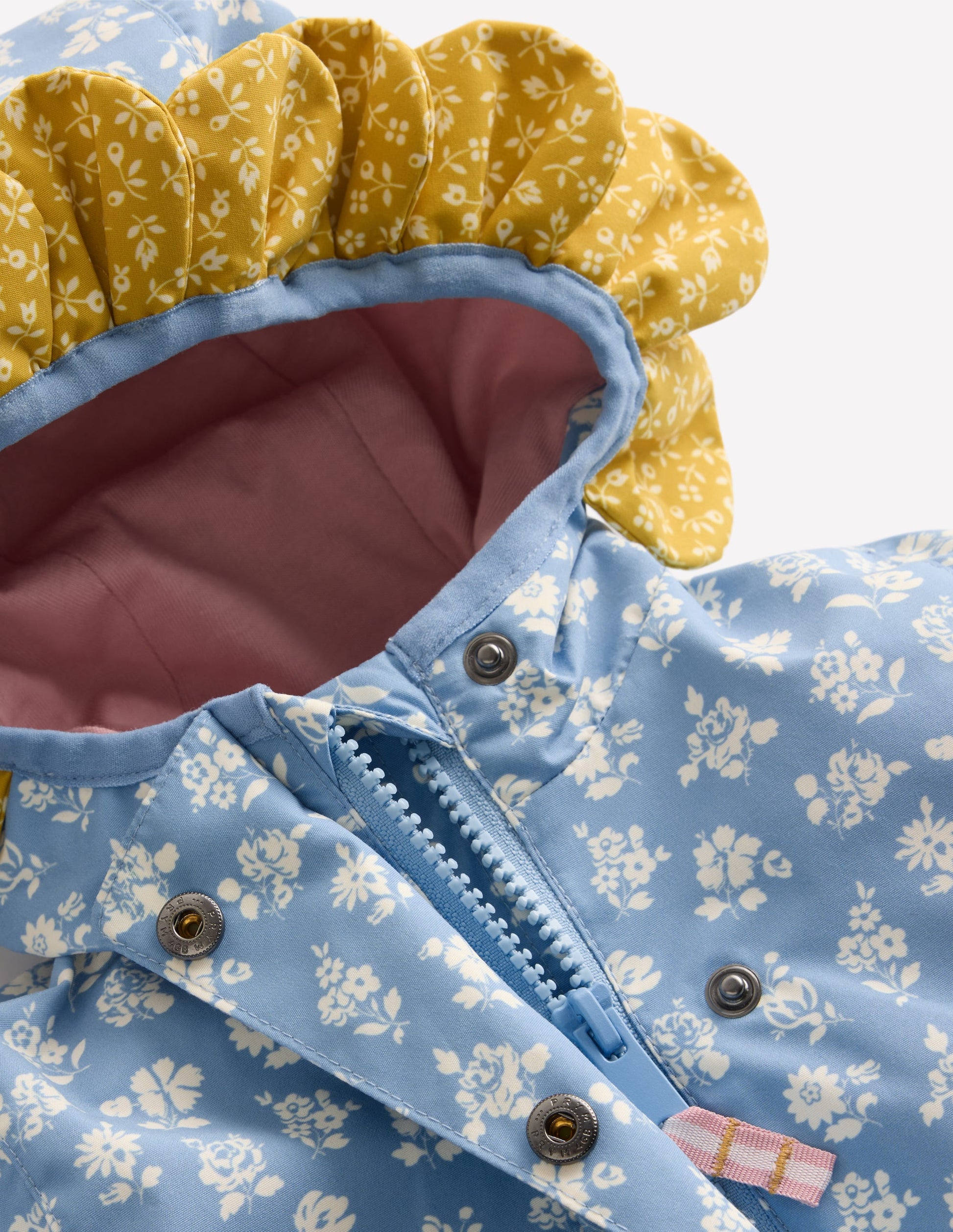 Ciré imperméable-Motif petites fleurs bleu glacier-4