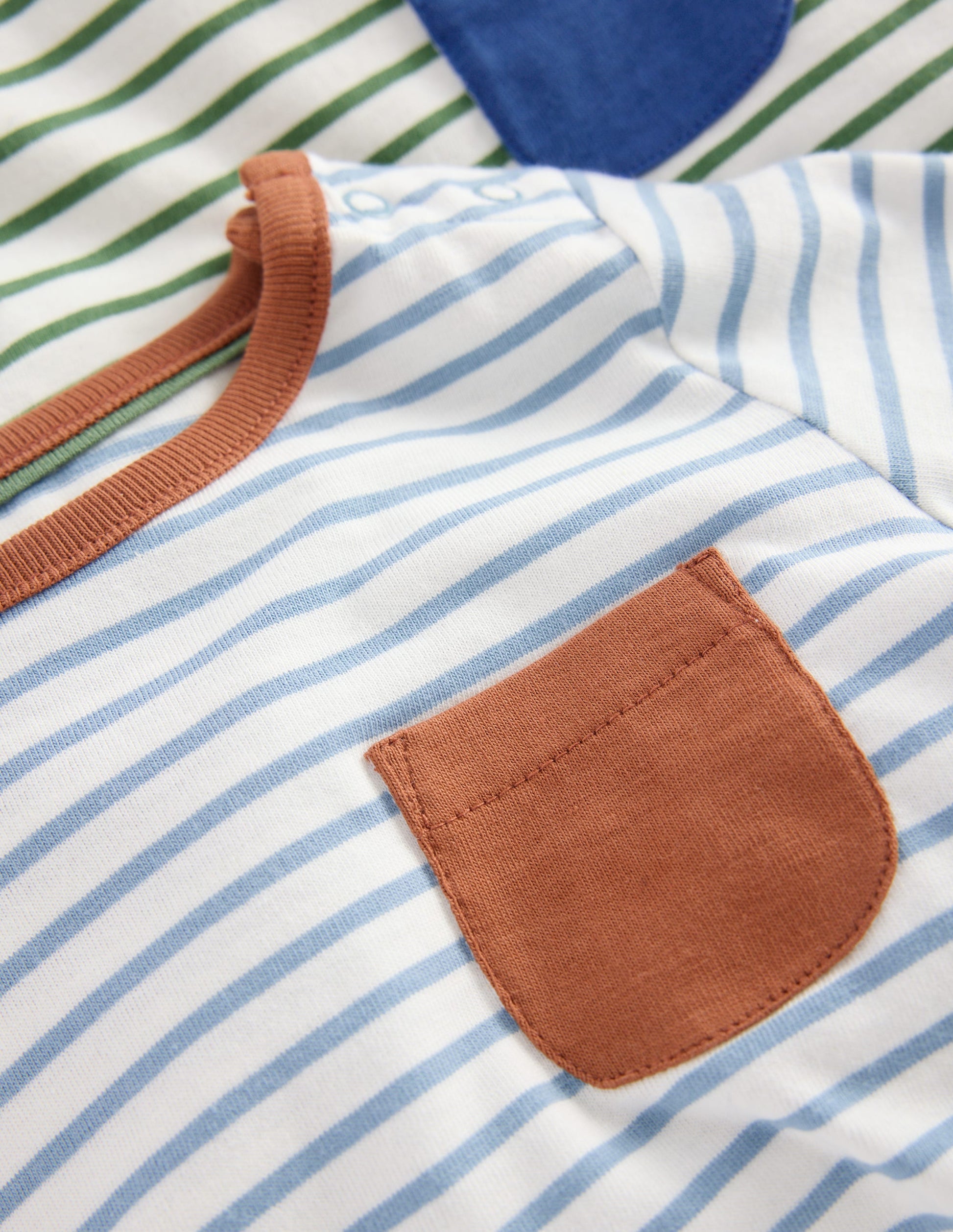 2 T-shirts en coton-À Rayures Multicolores-3