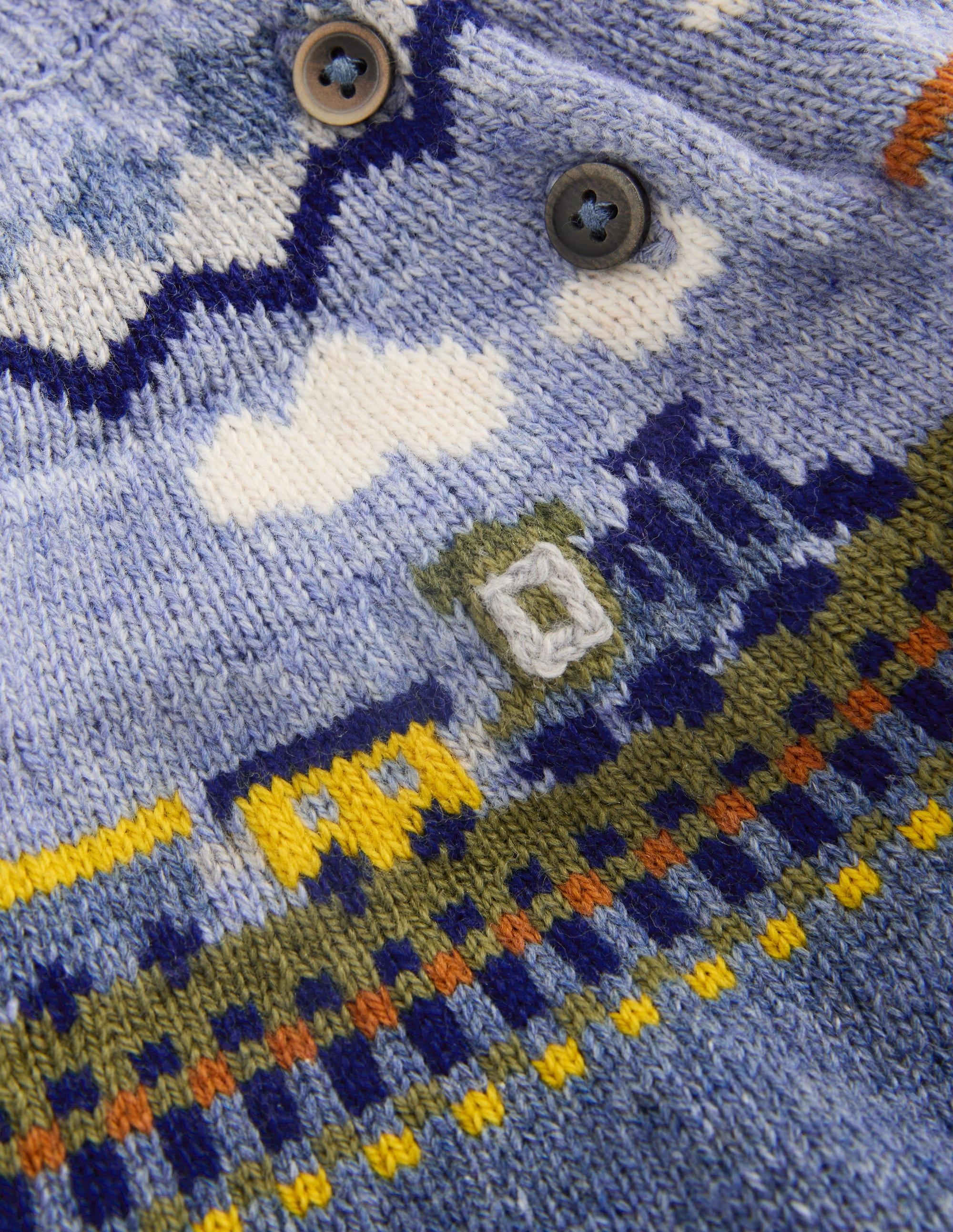 Fair-Isle-Pullover-Gletscherblau Meliert Zug - Image 4