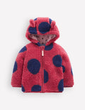 Originelle, kuschelige Teddyfell-Jacke-Rot