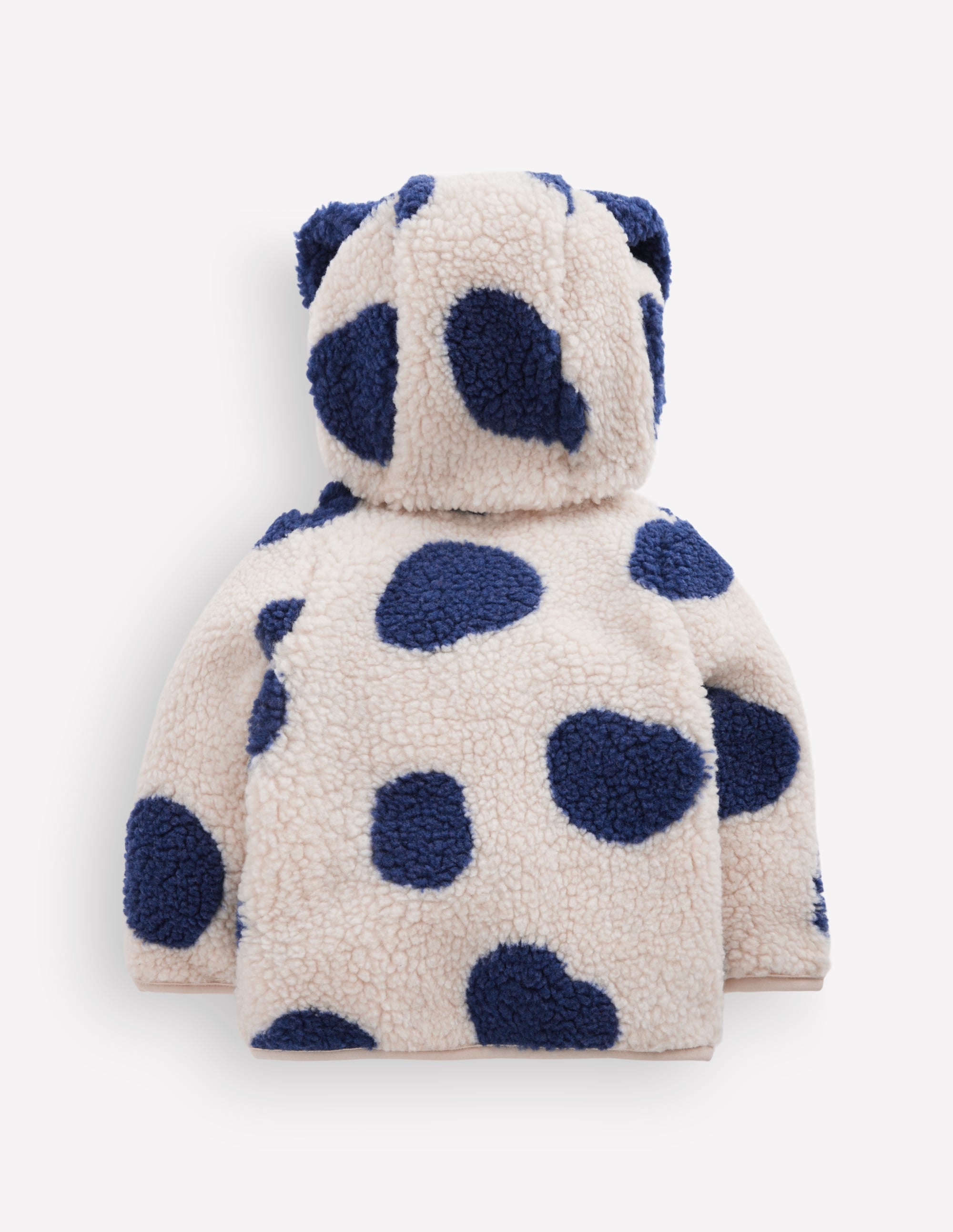 Novelty Cosy Borg Jacket-Navy & Ivory Dog - Image 3