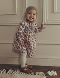 Robe de cérémonie à smocks-Motif Sprouting Garden rose