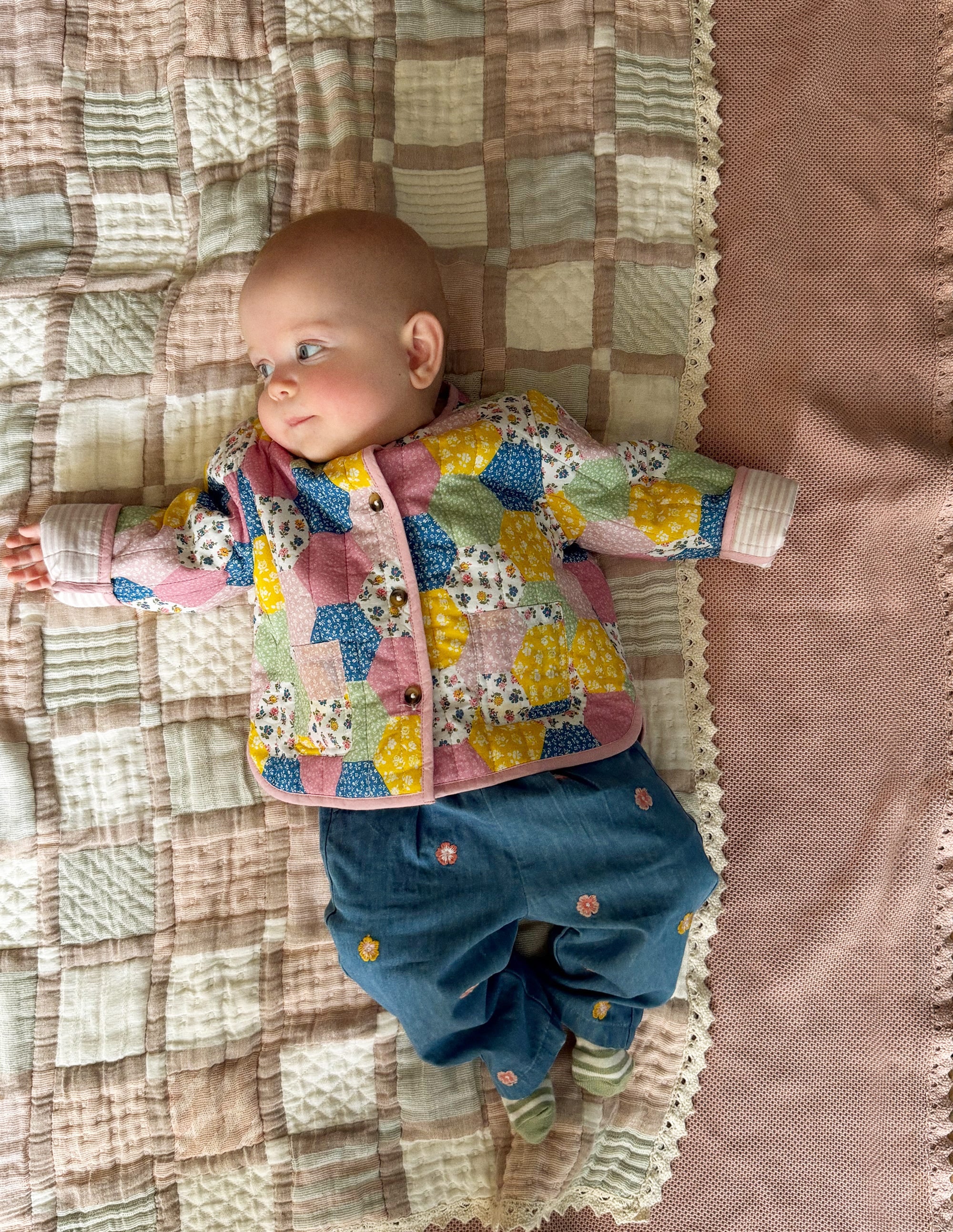 Steppjacke-Bunt Patchwork-Muster - Image 1