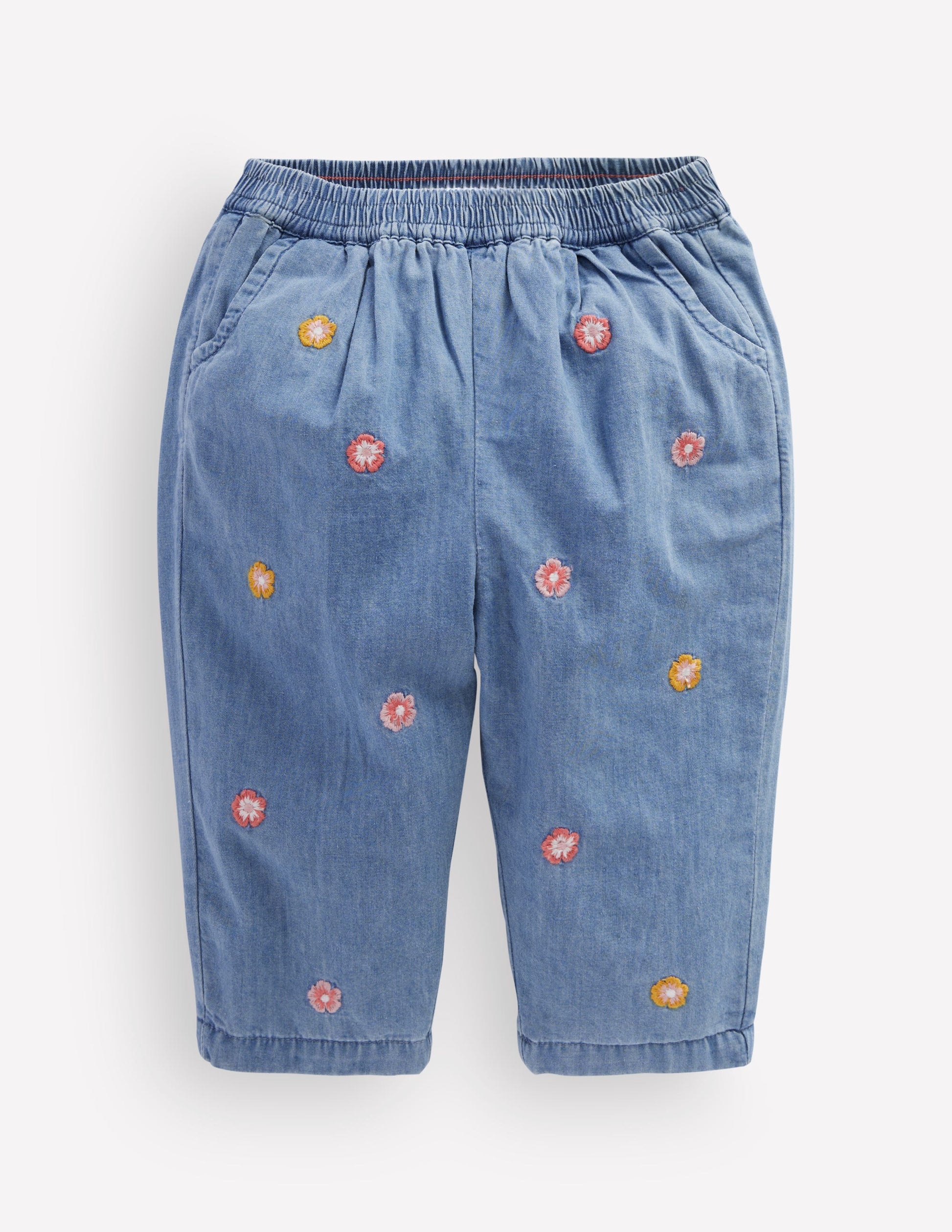 Bestickte Chambray-Hose-Bestickt Chambray-1