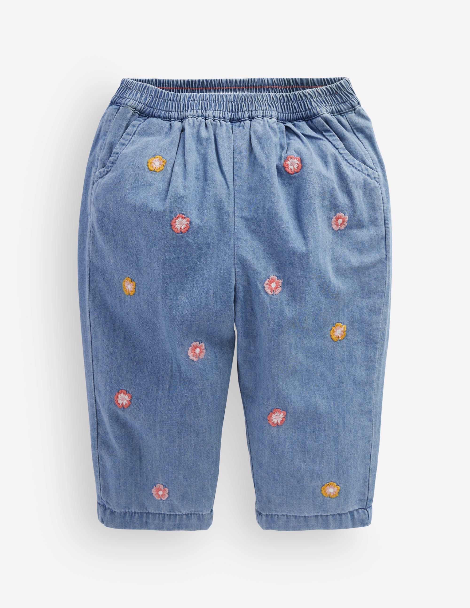 Bestickte Chambray-Hose-Bestickt Chambray - Image 1