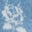 Ensemble en coton et pointelle-Motif petites fleurs bleu glacier