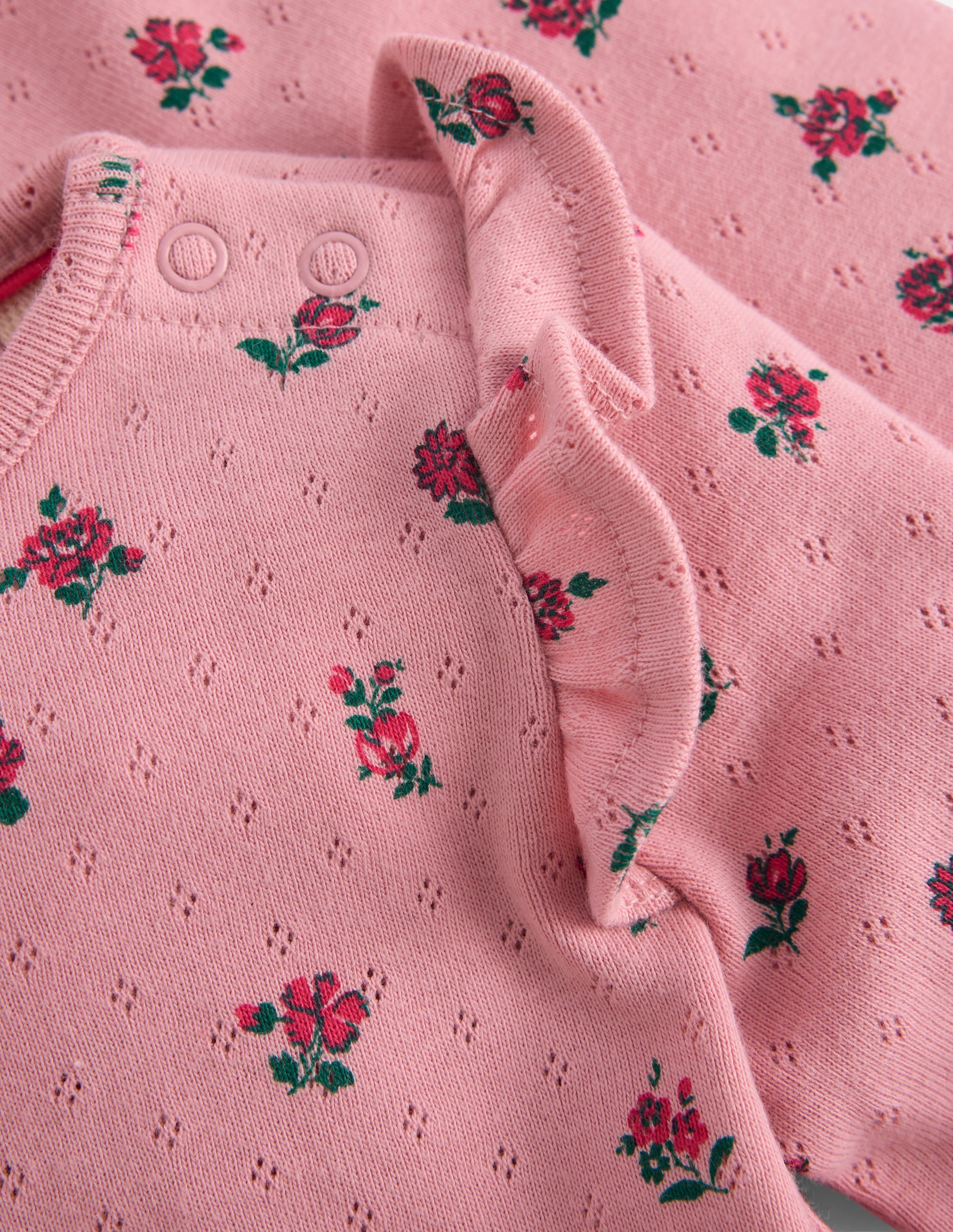 Pointelle-Set aus Baumwolle-Rosa Blumenmuster - Image 3