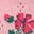 Pointelle-Set aus Baumwolle-Rosa Blumenmuster