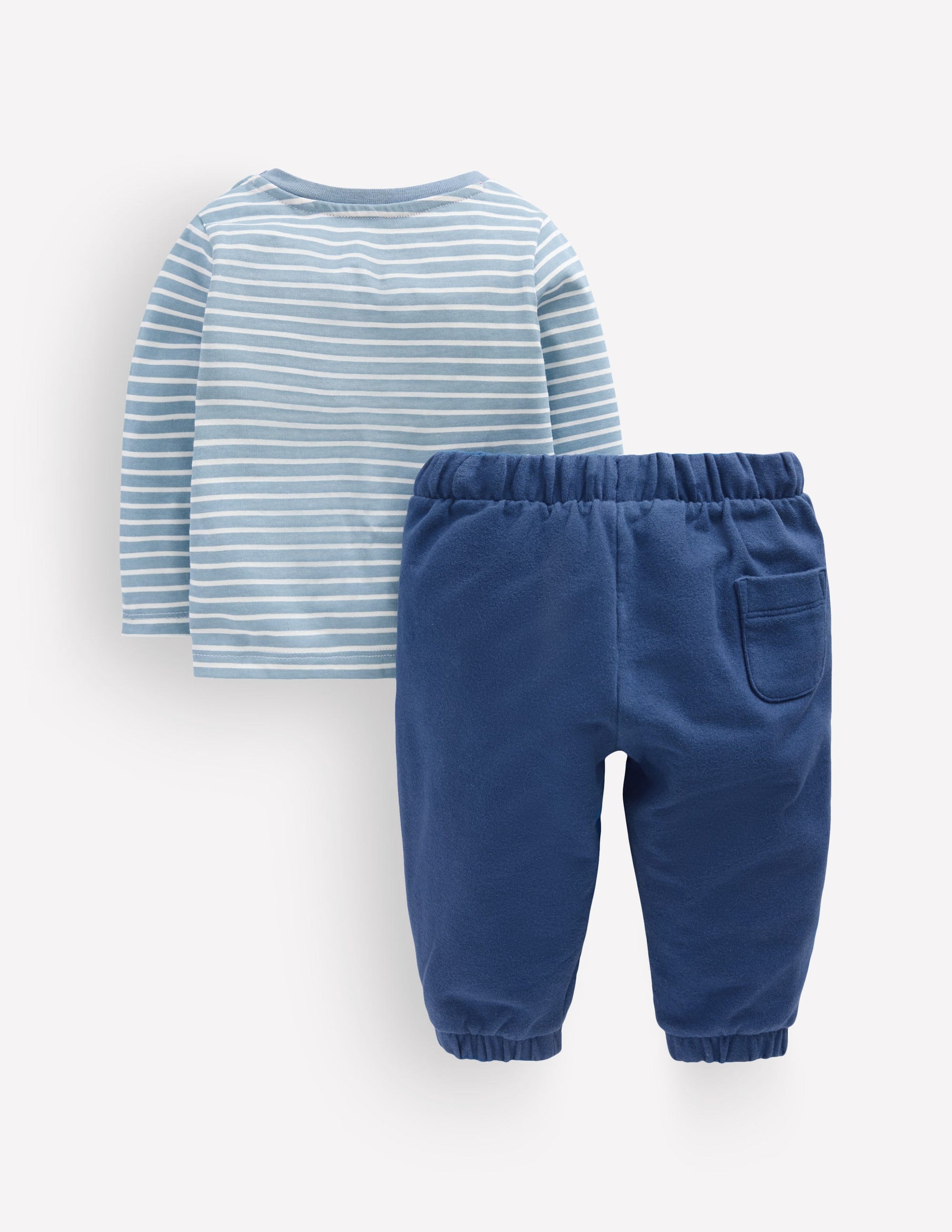Ensemble en jersey à appliqué-Chiot bleu-2