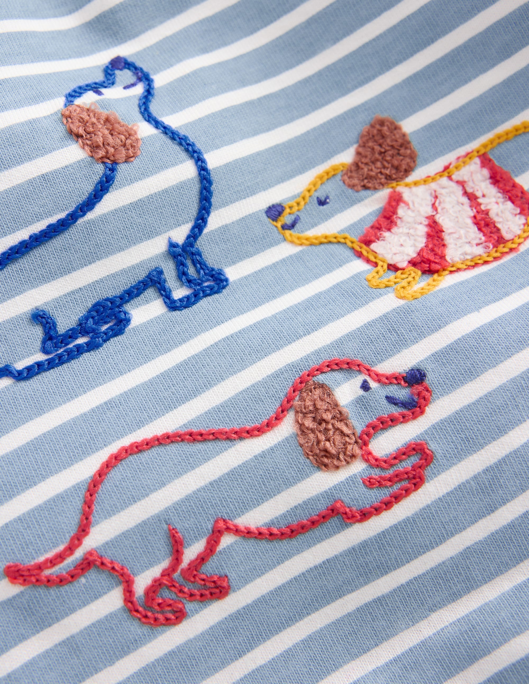 Ensemble en jersey à appliqué-Chiot bleu - Image 3