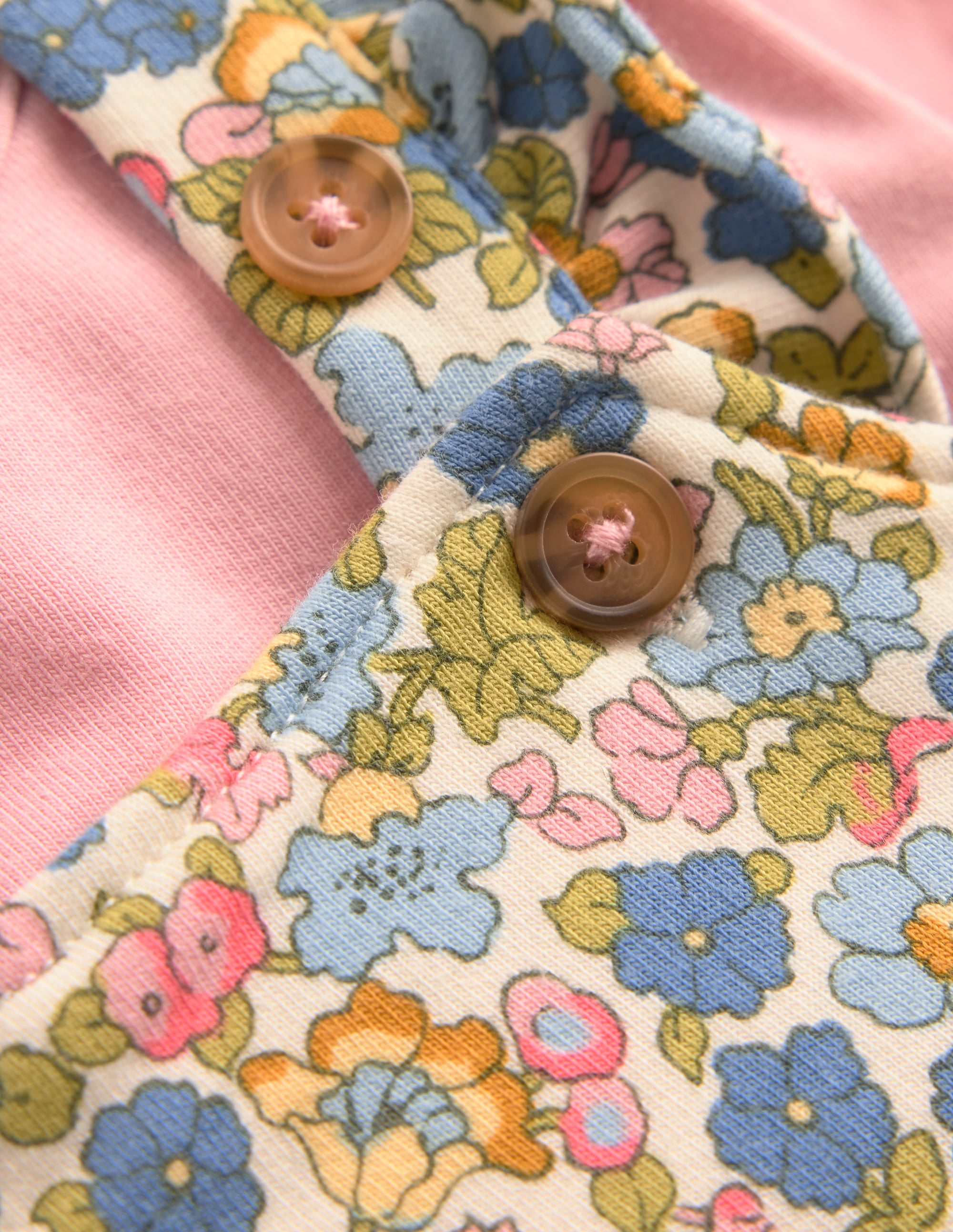 Ensemble robe chasuble en jersey-Motif petites fleurs bleu multi - Image 3