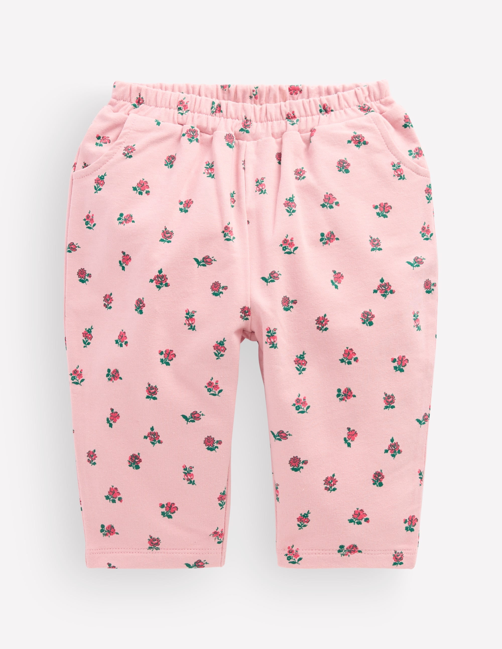 Jerseyhose zum Hineinschlüpfen-Rosa Vintage Kleines Blumenmuster - Image 1