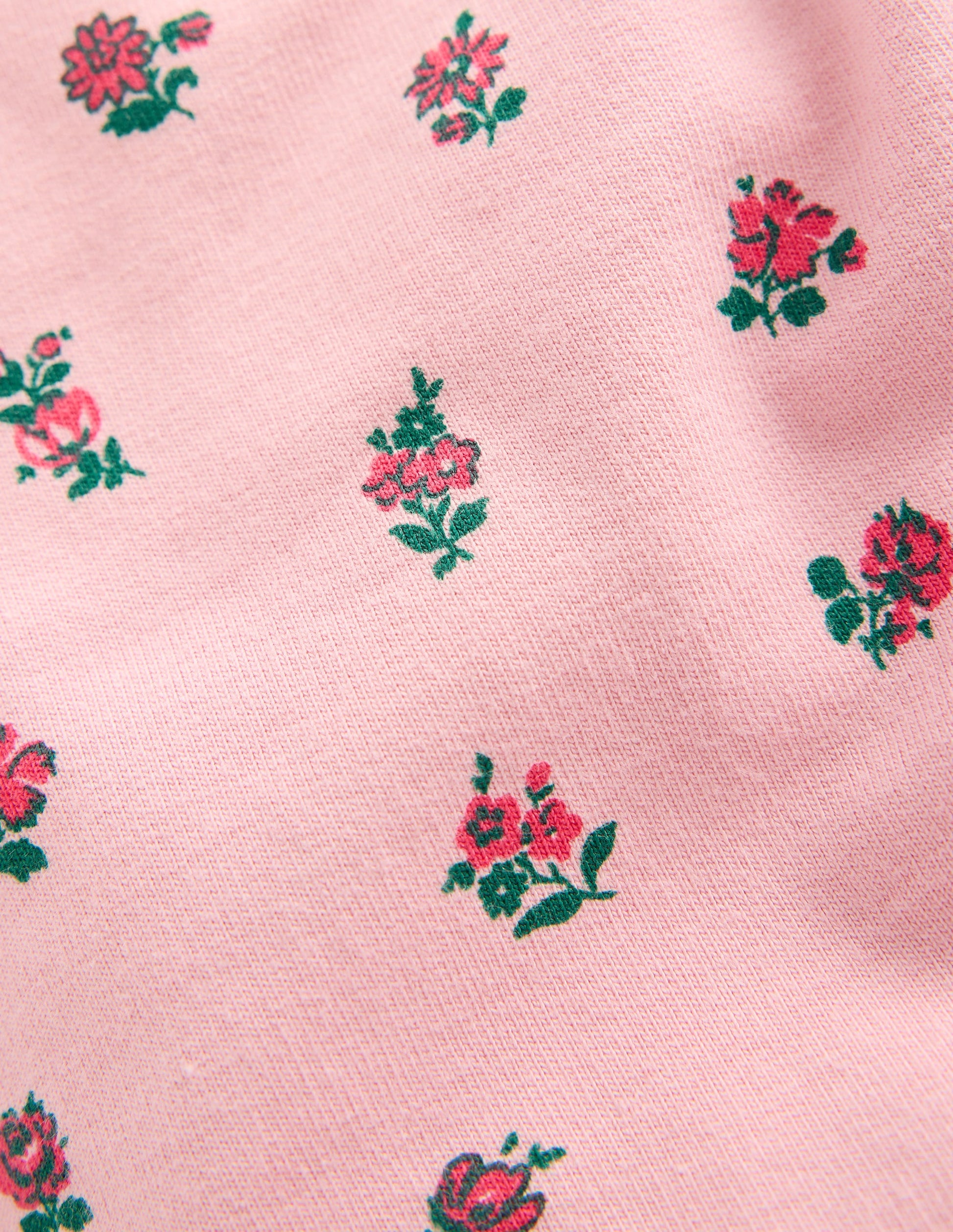 Jerseyhose zum Hineinschlüpfen-Rosa Vintage Kleines Blumenmuster-3
