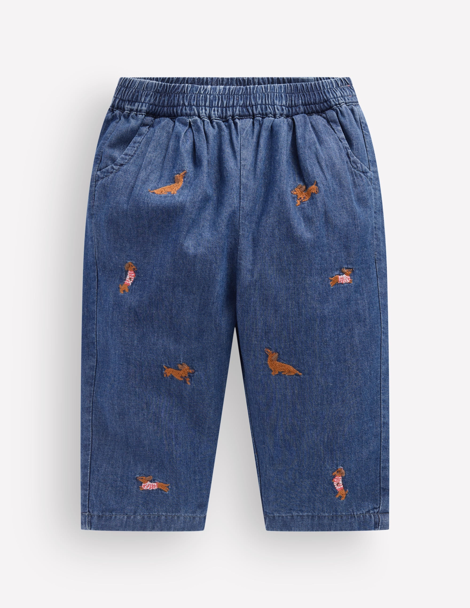 Bestickte Chambray-Hose-Chambray Hunde - Image 1
