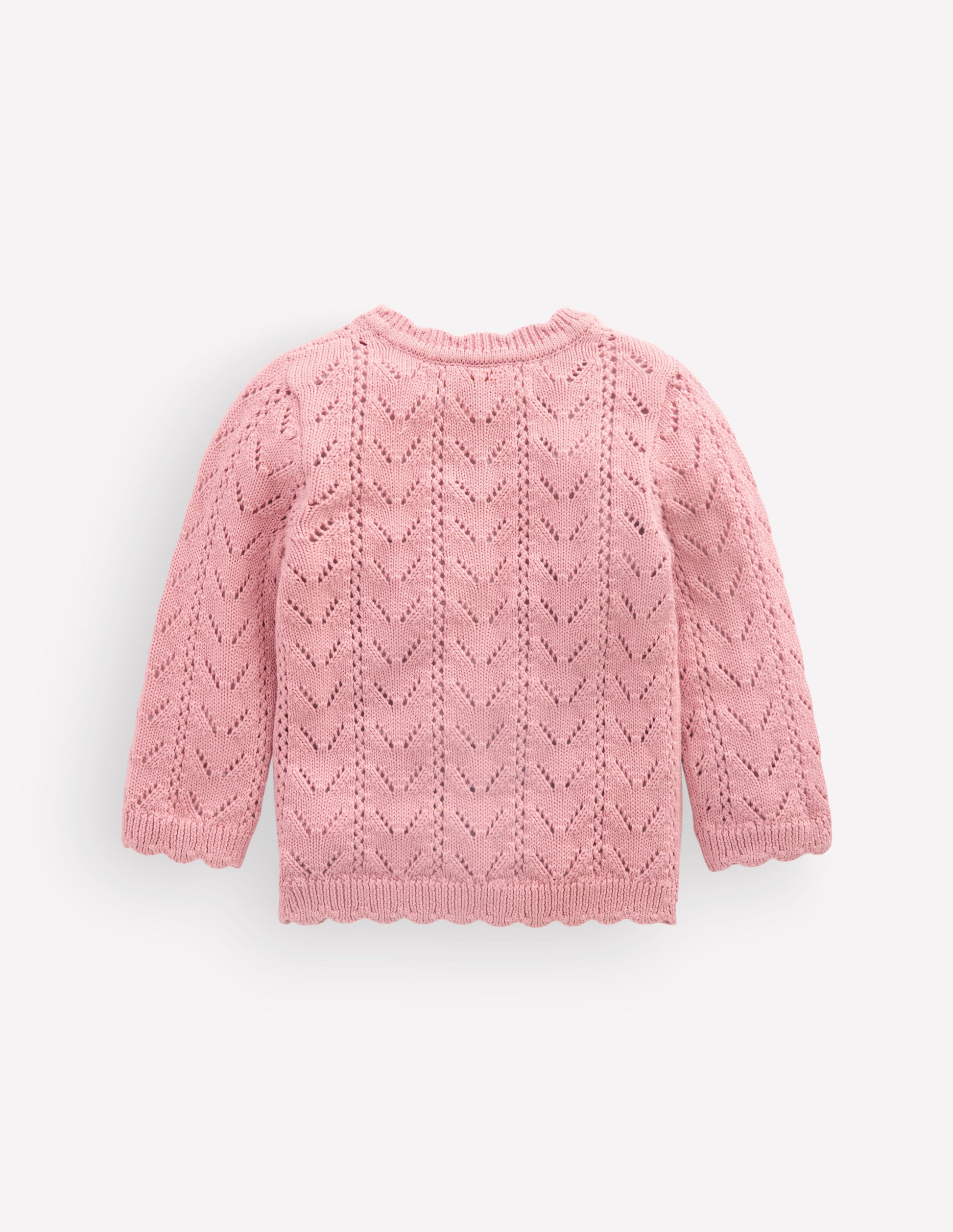 Bestickte Baumwoll-Strickjacke-Vintage-Rosa Mini-Stickerei-3