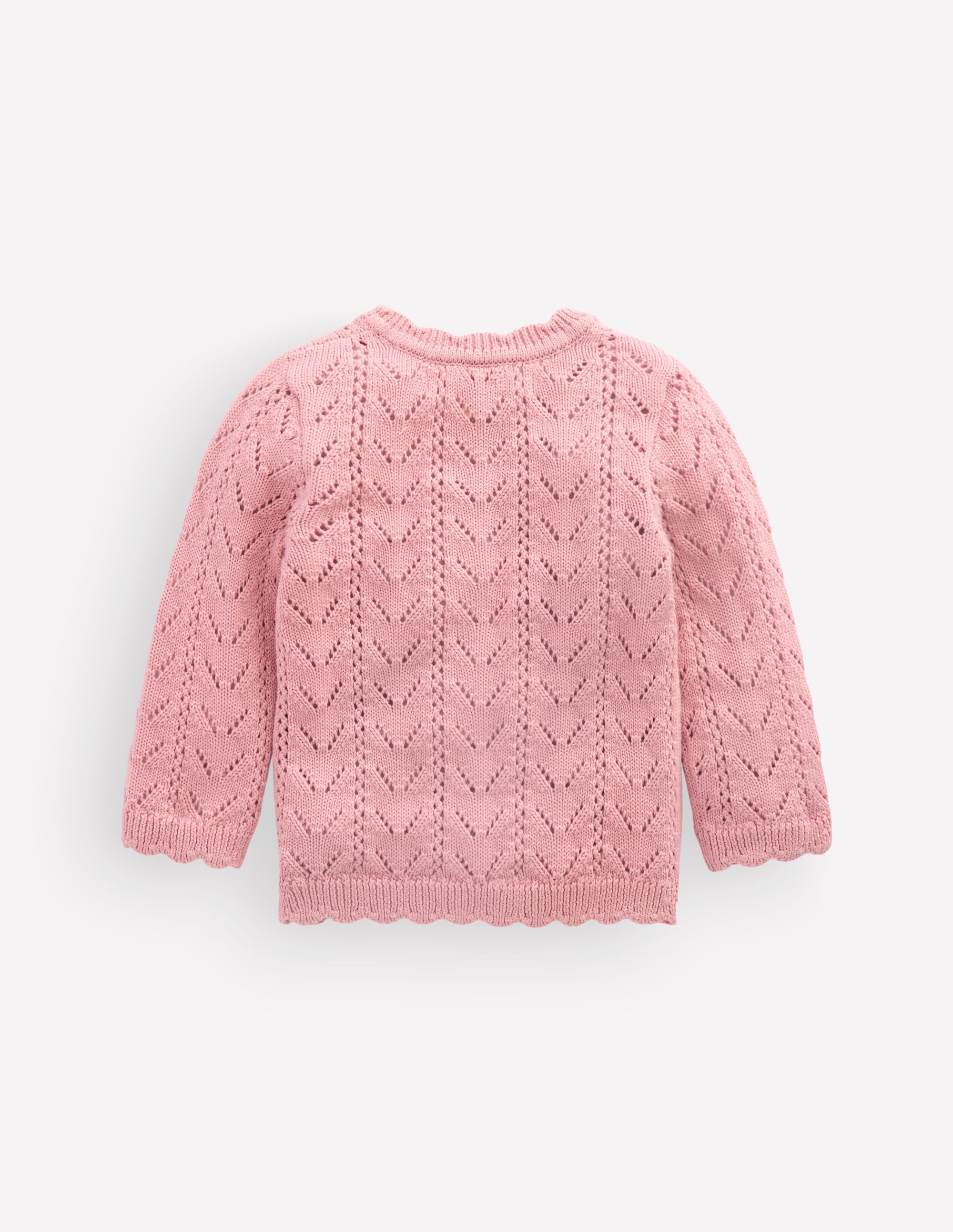 Bestickte Baumwoll-Strickjacke-Vintage-Rosa Mini-Stickerei - Image 3