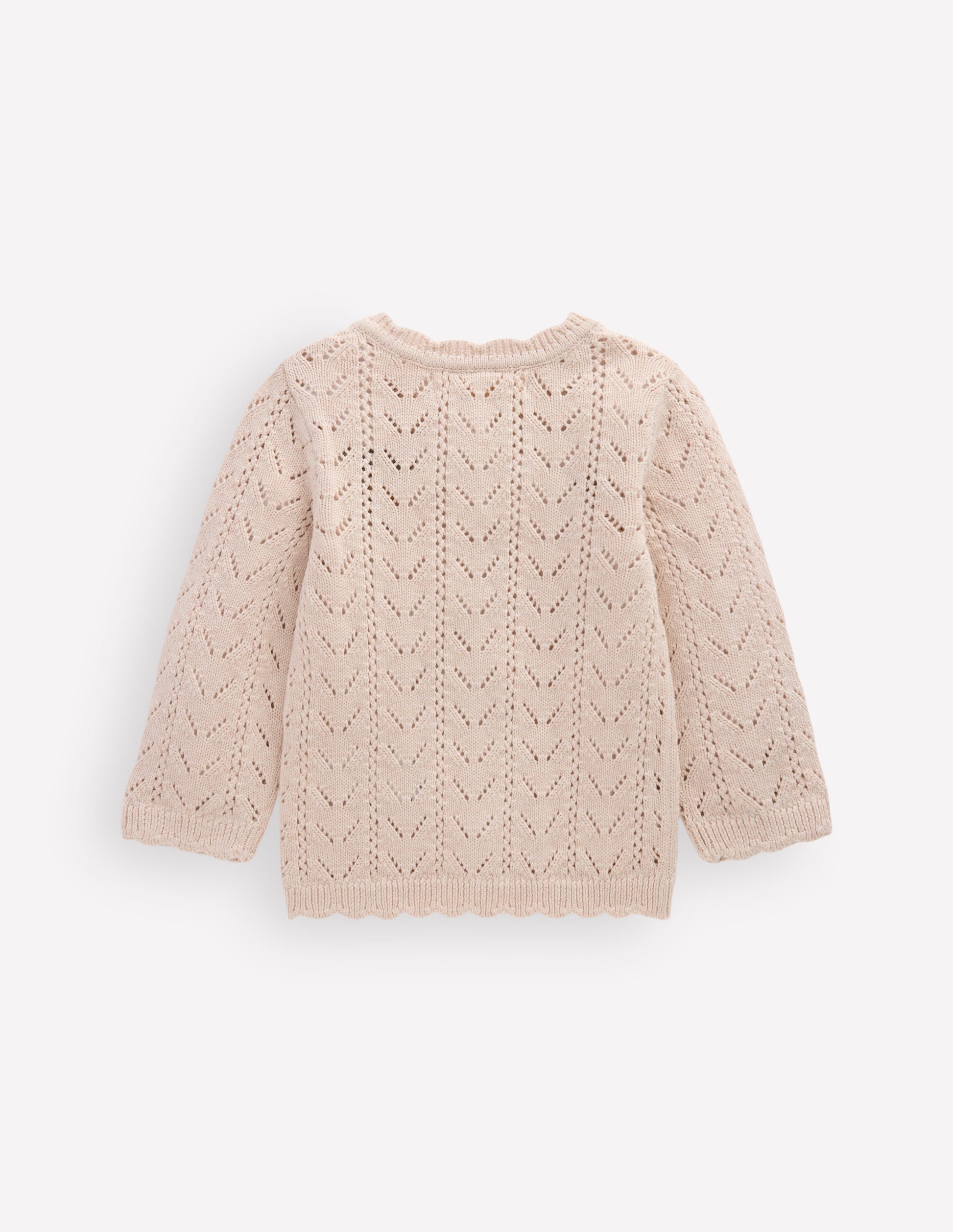 Gilet brodé en coton-Broderie mini écru chiné-2