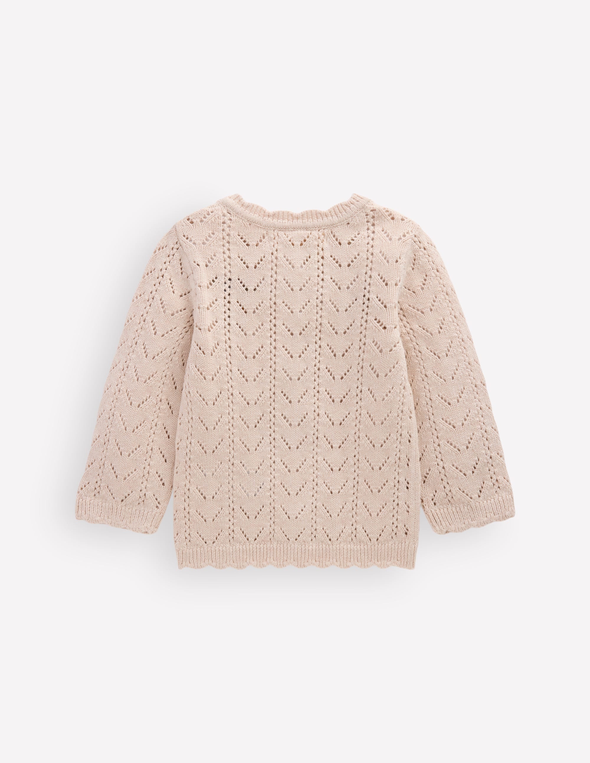 Gilet brodé en coton-Broderie mini écru chiné - Image 2