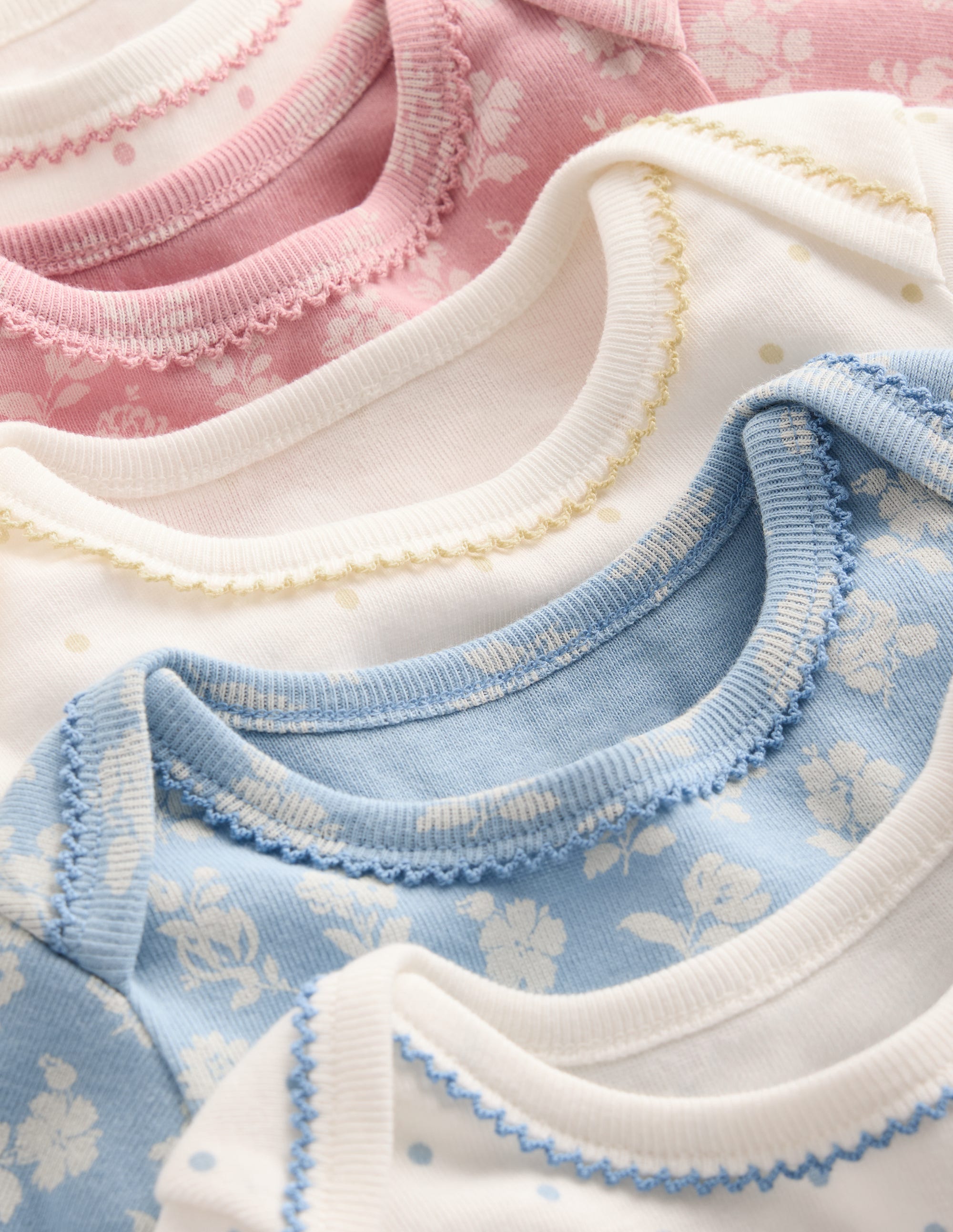 5 bodies en coton-Pois fleurs multi - Image 3