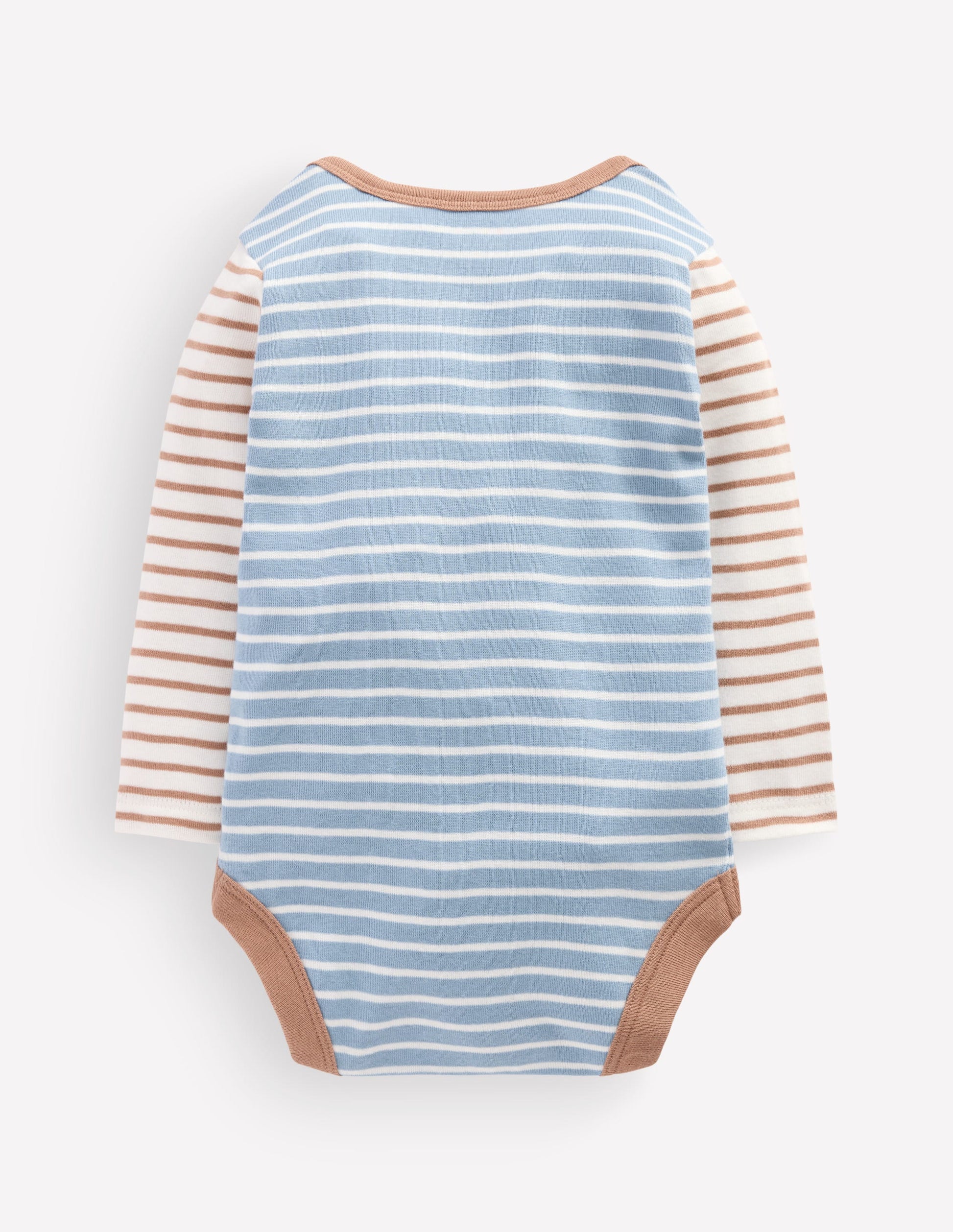 5 bodies en coton-À Rayures Multicolores-2