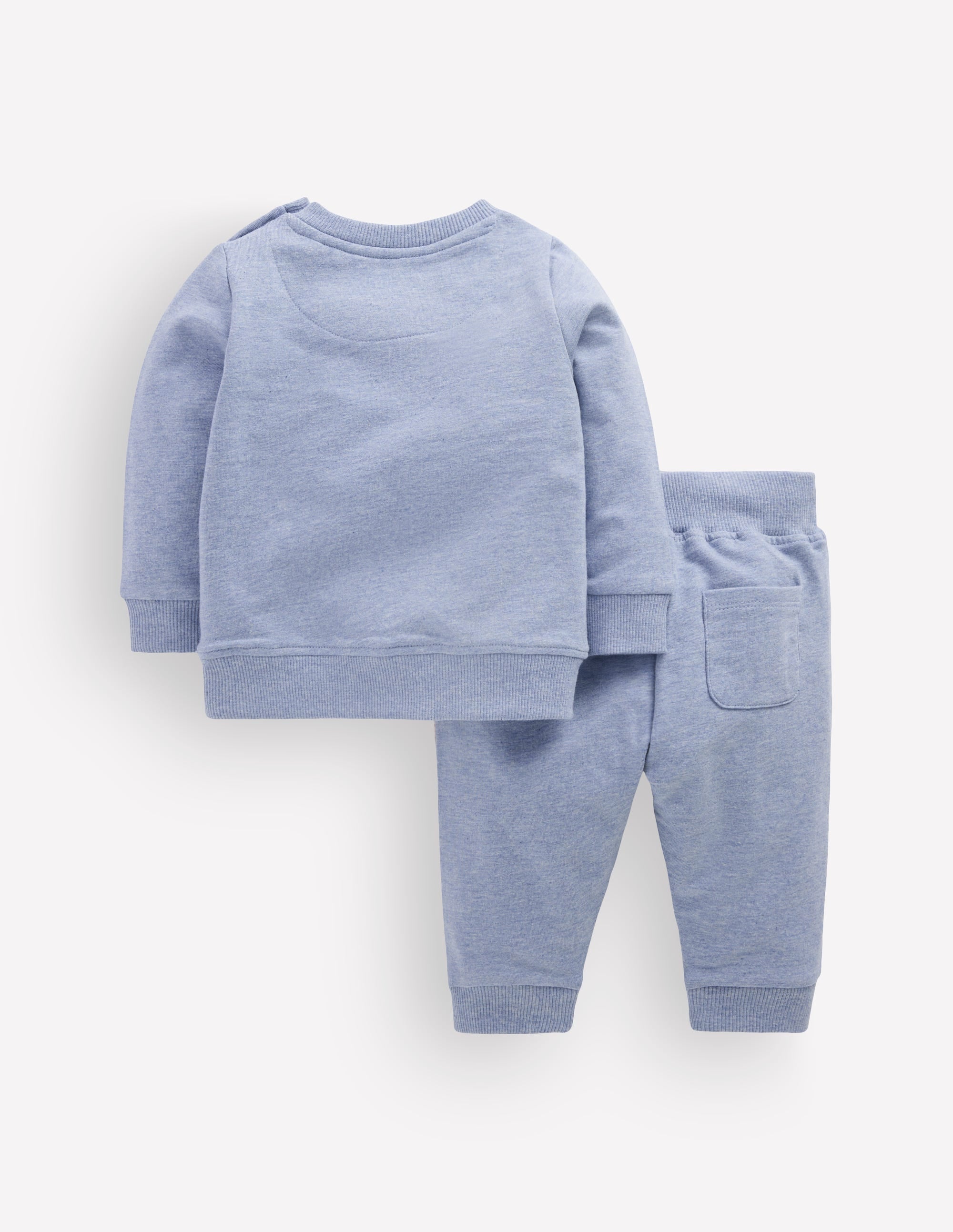 Ensemble avec sweat à appliqués-Ferme bleu chiné - Image 2
