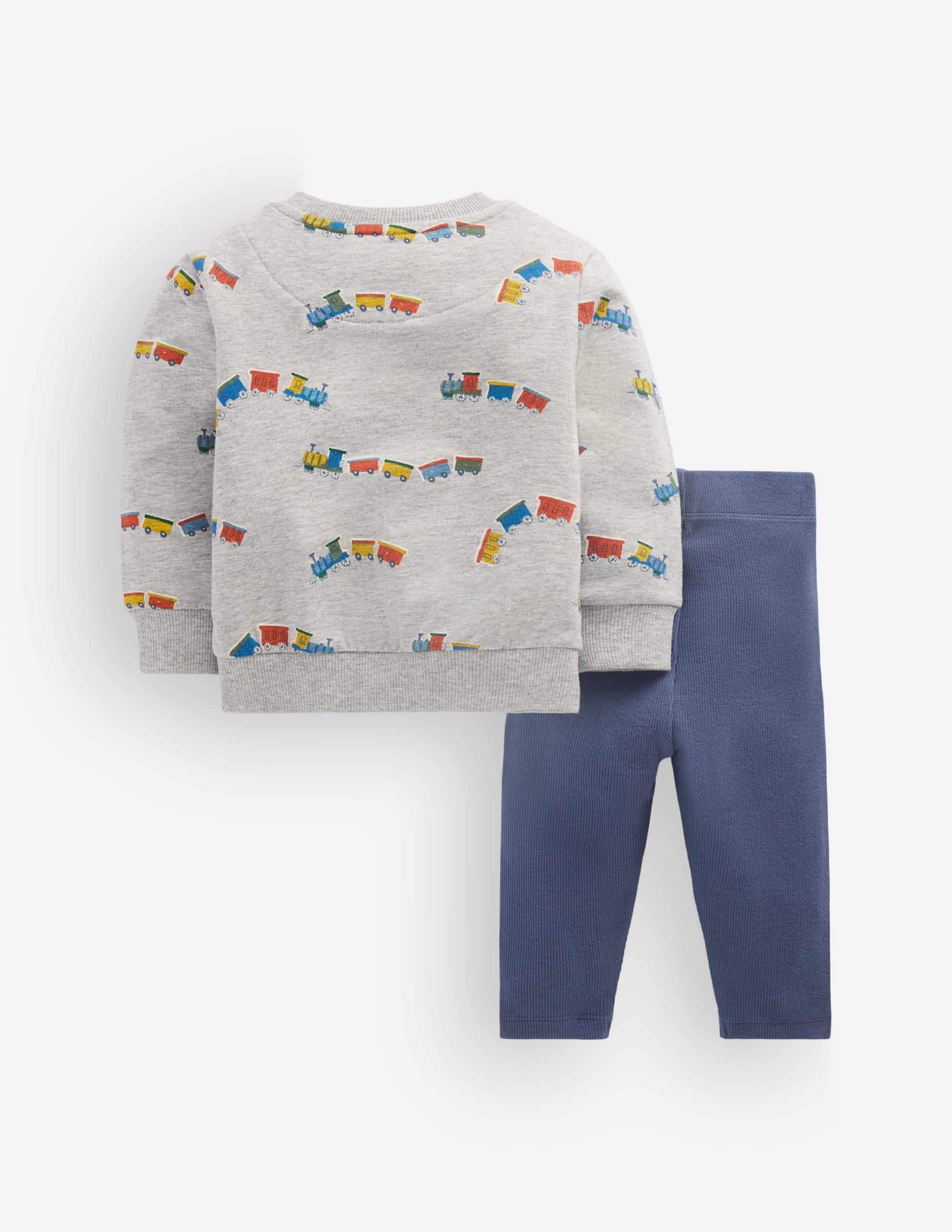 Ensemble sweat et legging-Trains gris chiné - Image 2