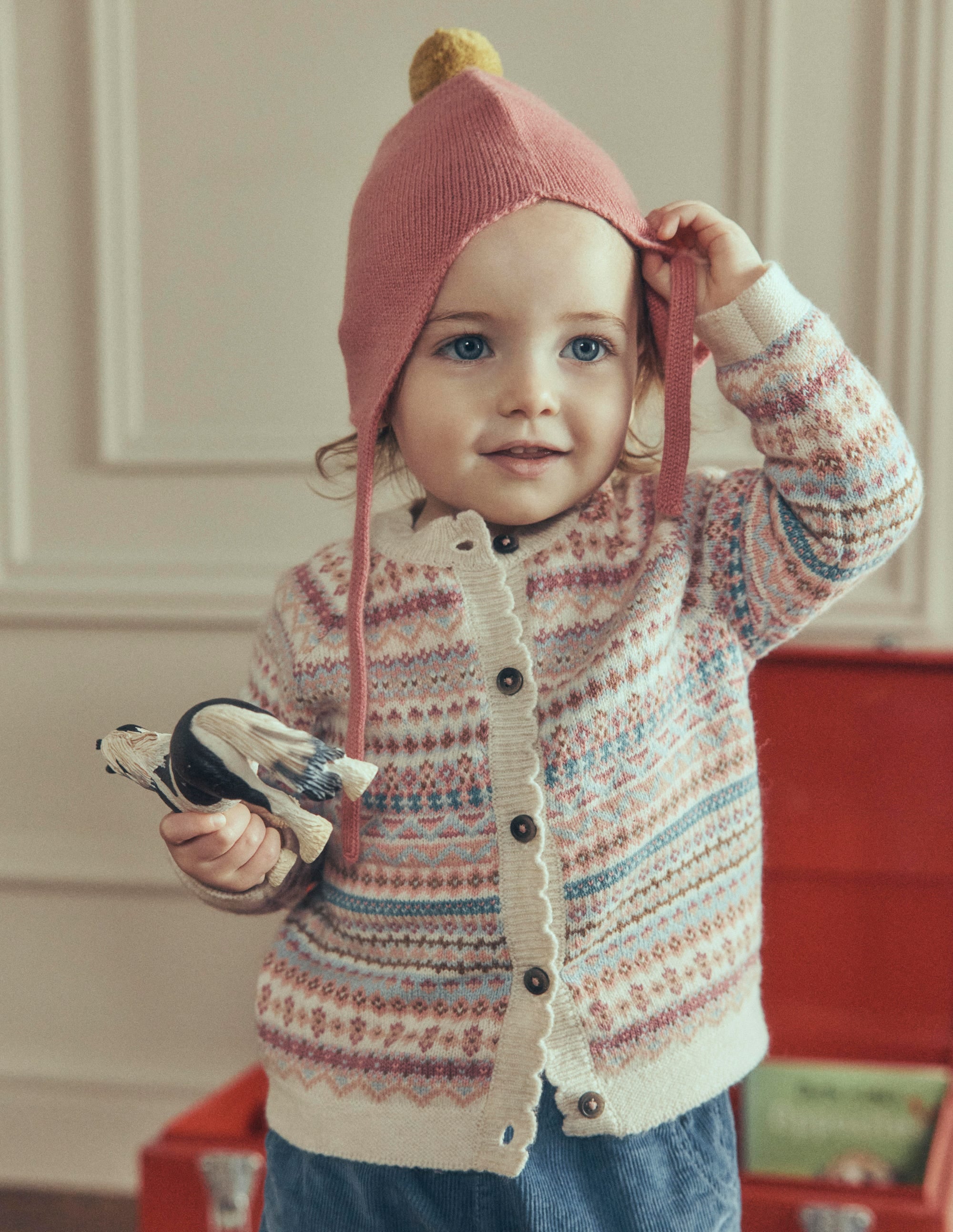 Fair-Isle-Strickjacke-Bunt Sanftes Fair-Isle - Image 1