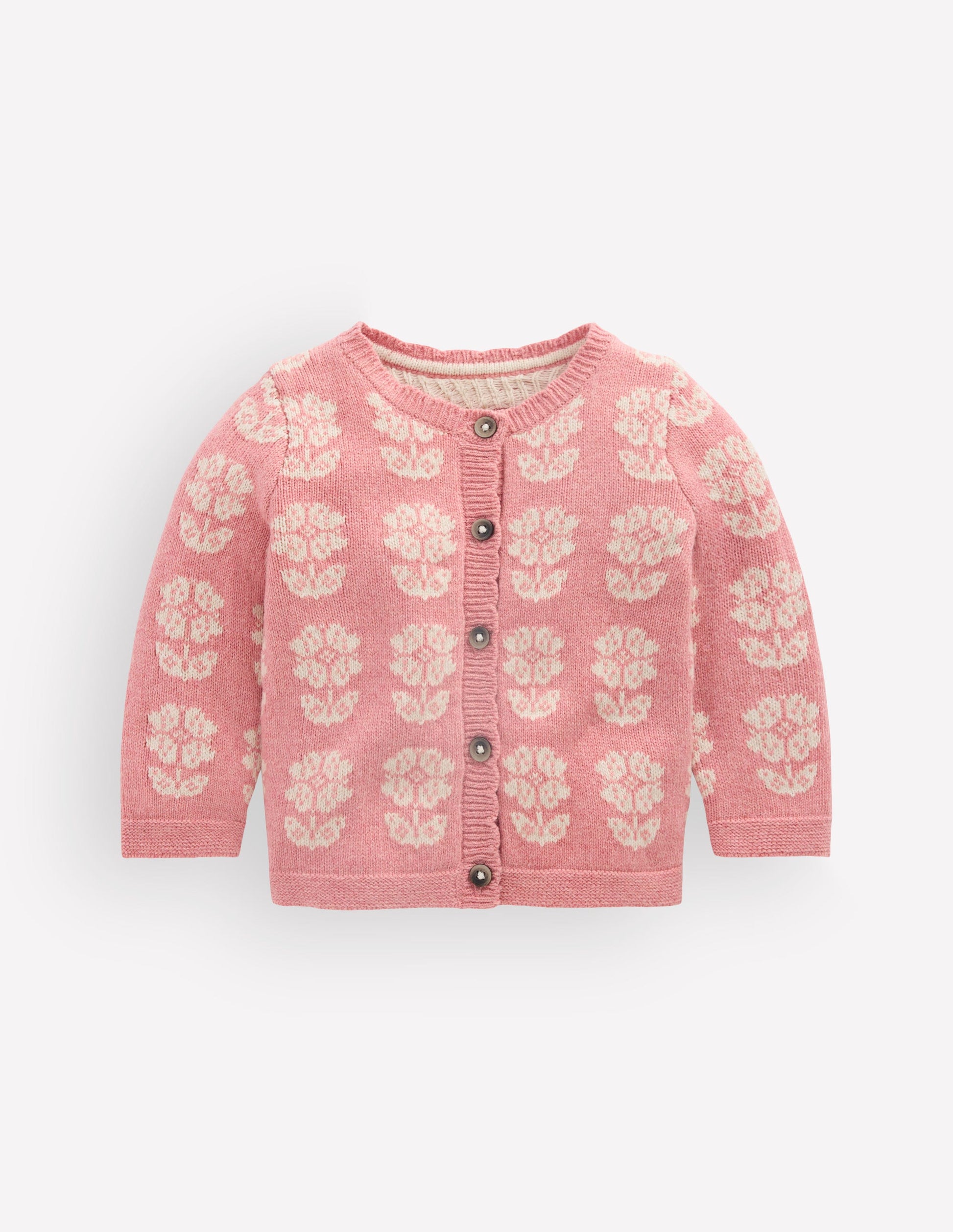 Fair-Isle-Strickjacke-Rosa Heidekraut Meliert-2