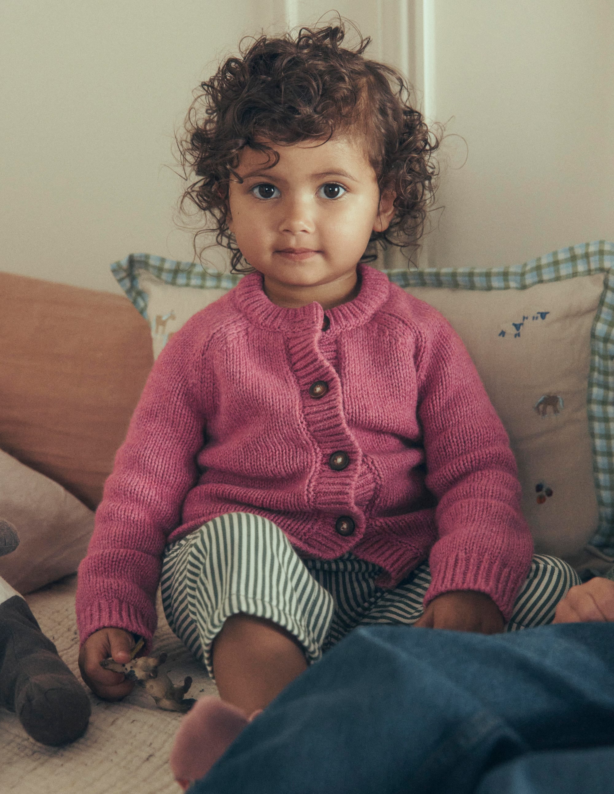 Grobstrickjacke-Rosa Heidekraut Meliert - Image 1