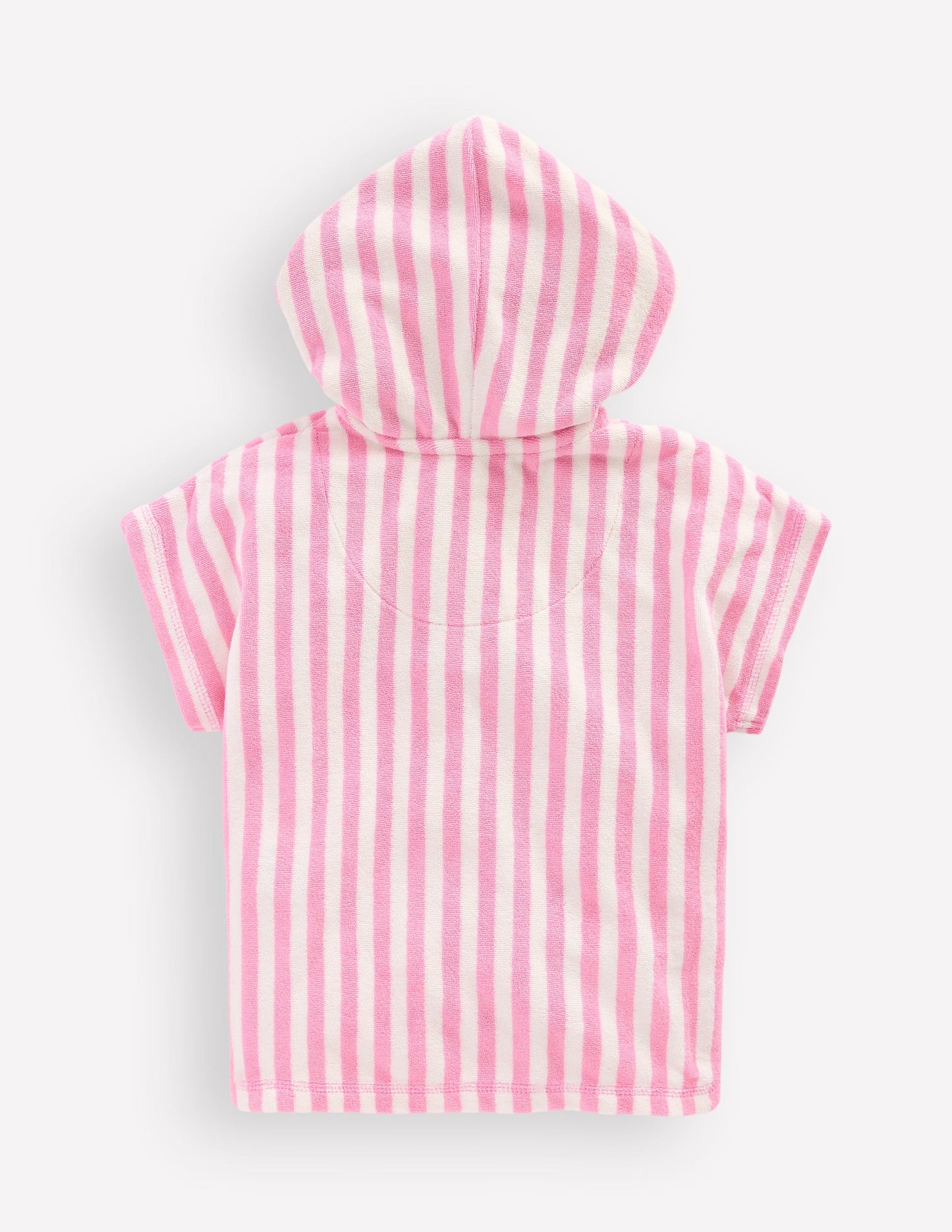 Origineller Frottee-Badeponcho-Rosa, Blume