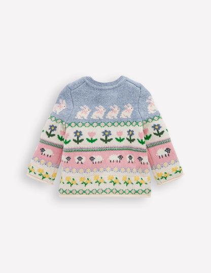 Edie Fair Isle Cardigan-Multi Easter-2