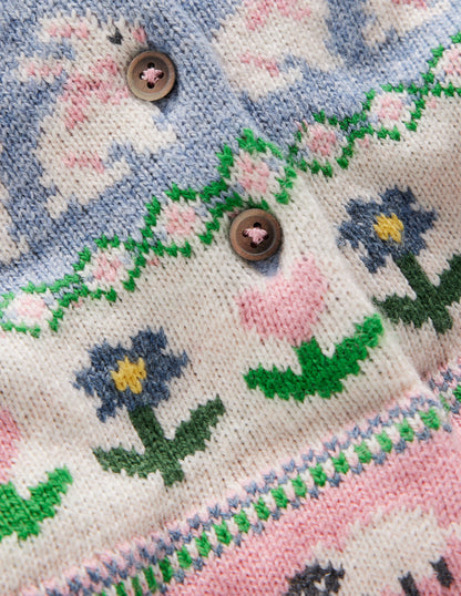 Edie Fair Isle Cardigan-Multi Easter-3