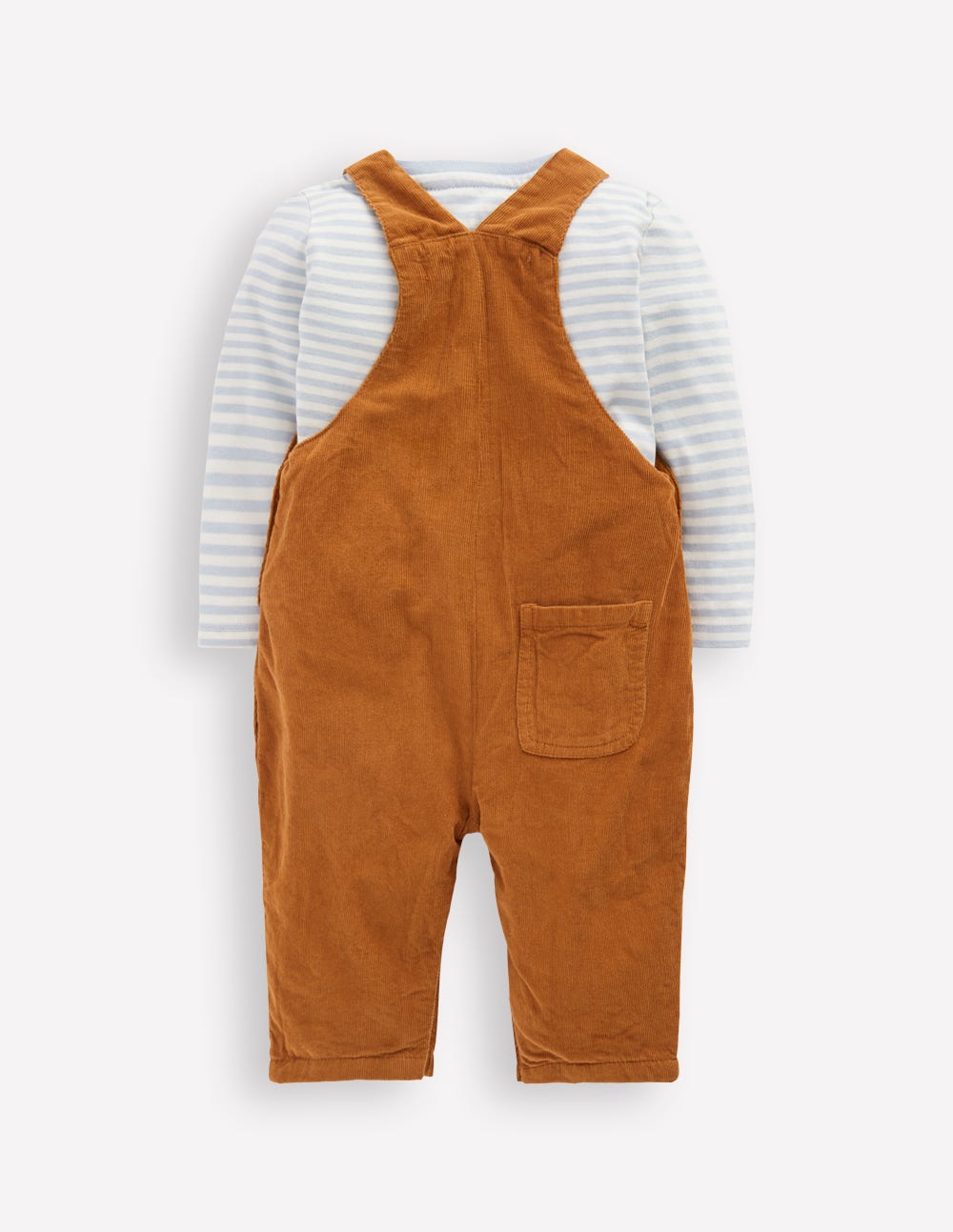 Originelles Set mit Cord-Latzhose-Braun Highland-Kuh - Image 2