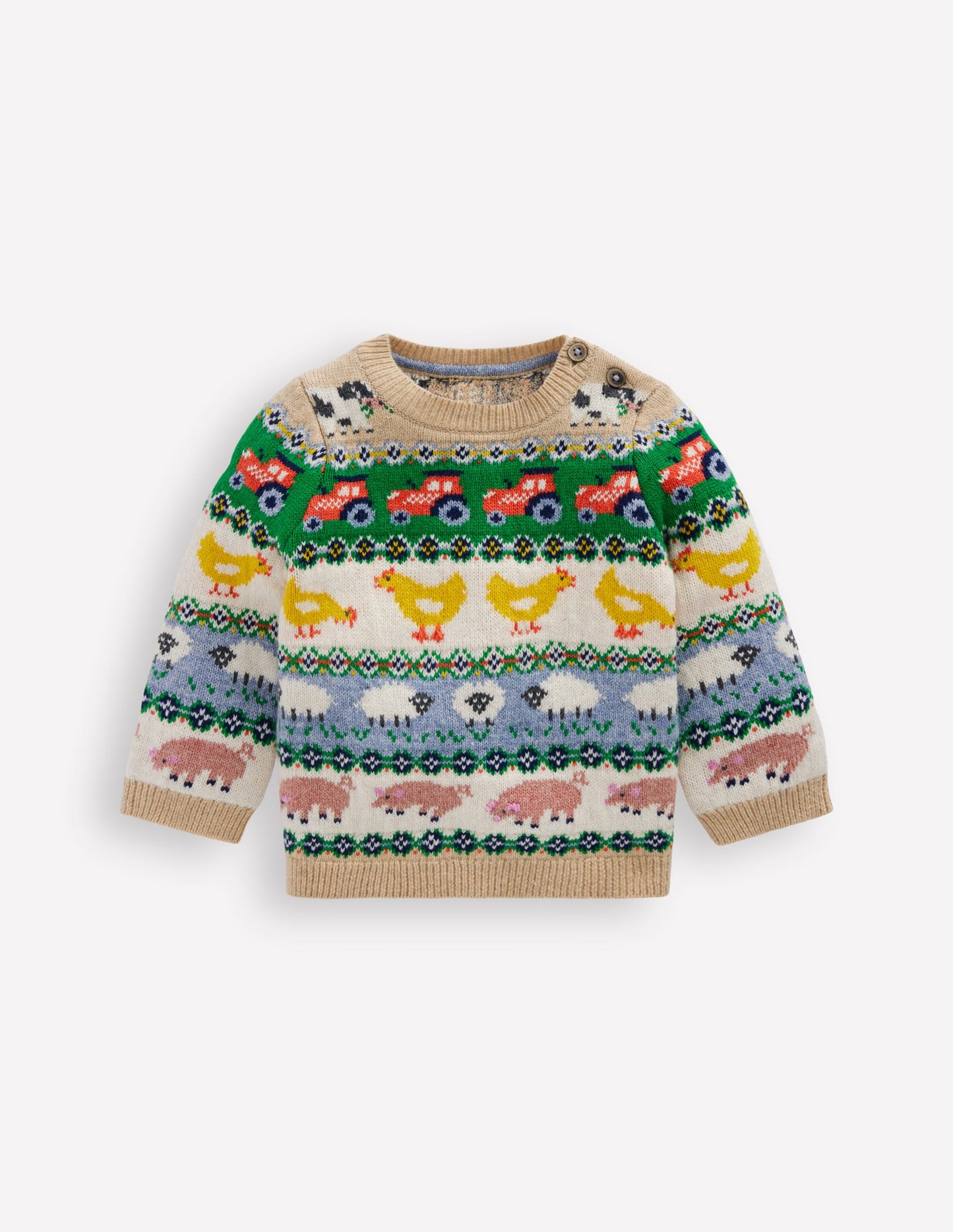 Fair-Isle-Pullover-Bunt Ostern Fair-Isle