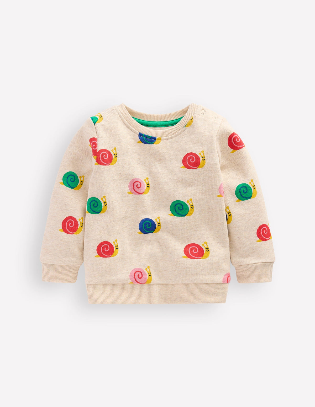 Bedrucktes Sweatshirt-Haferbeige Schnecke - Image 1
