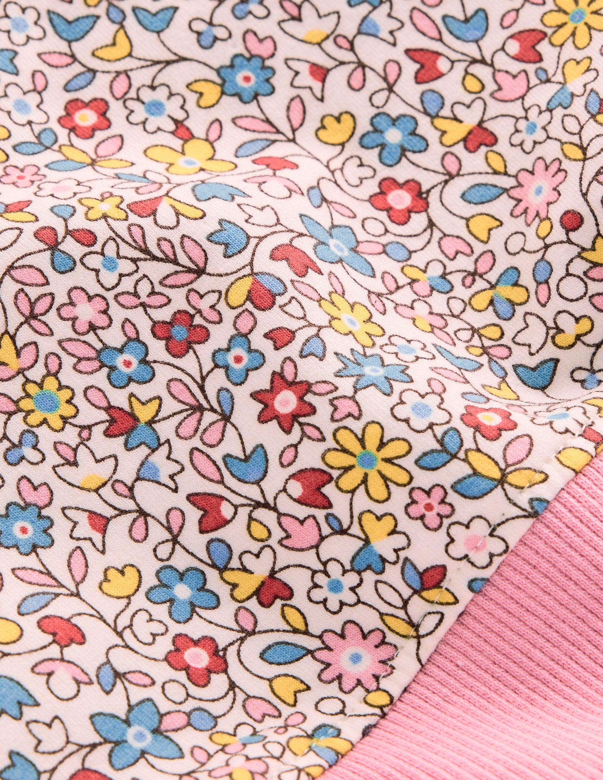 Sweatshirt-Set mit Applikationen-Bunt Vintage Blumenmuster-3