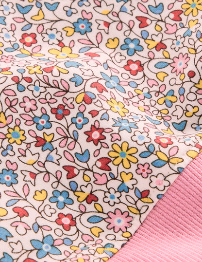 Sweatshirt-Set mit Applikationen-Bunt Vintage Blumenmuster-3