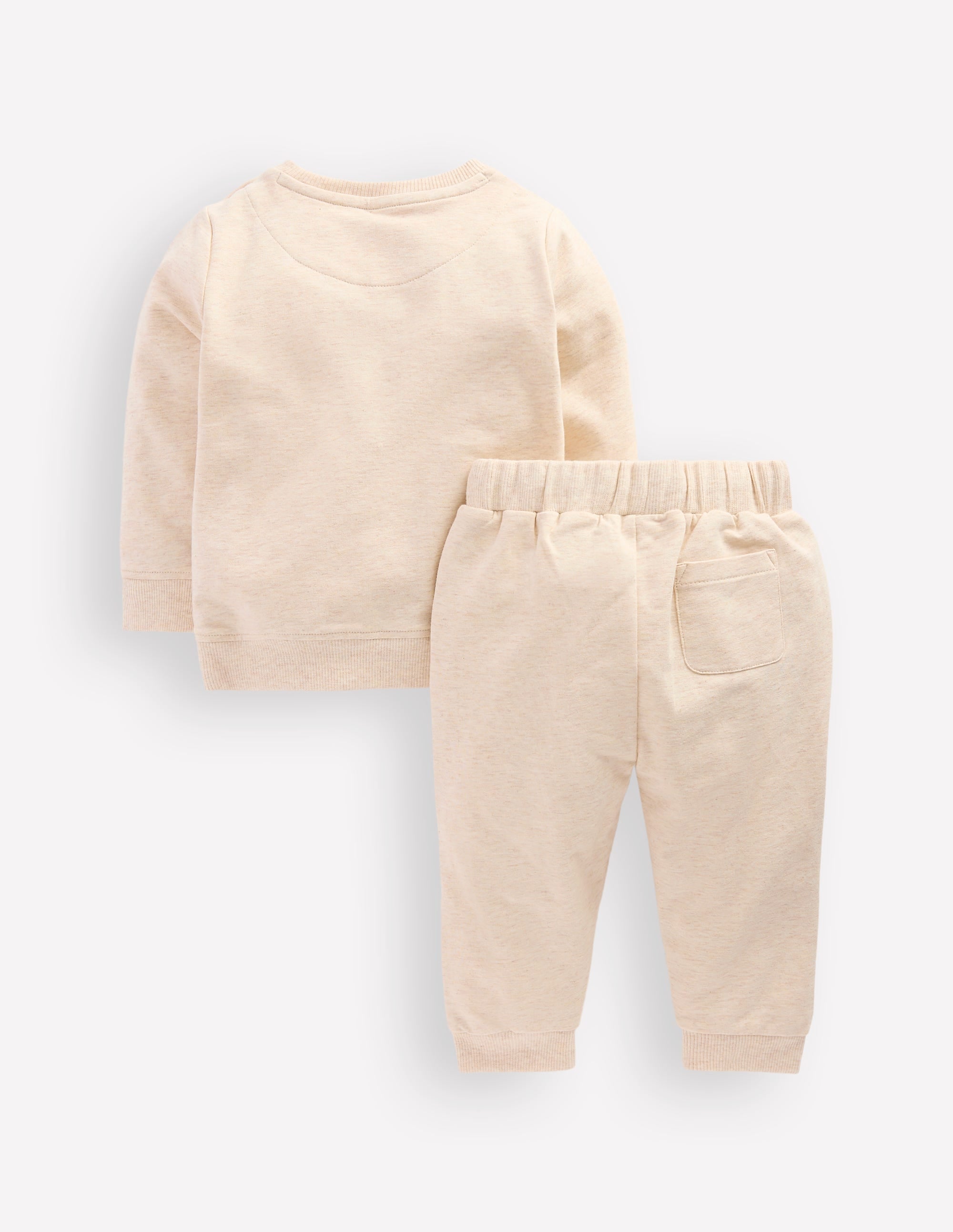 Sweatshirt-Set mit Applikation-Haferbeige Herzen- & Stern-Applikationen - Image 2