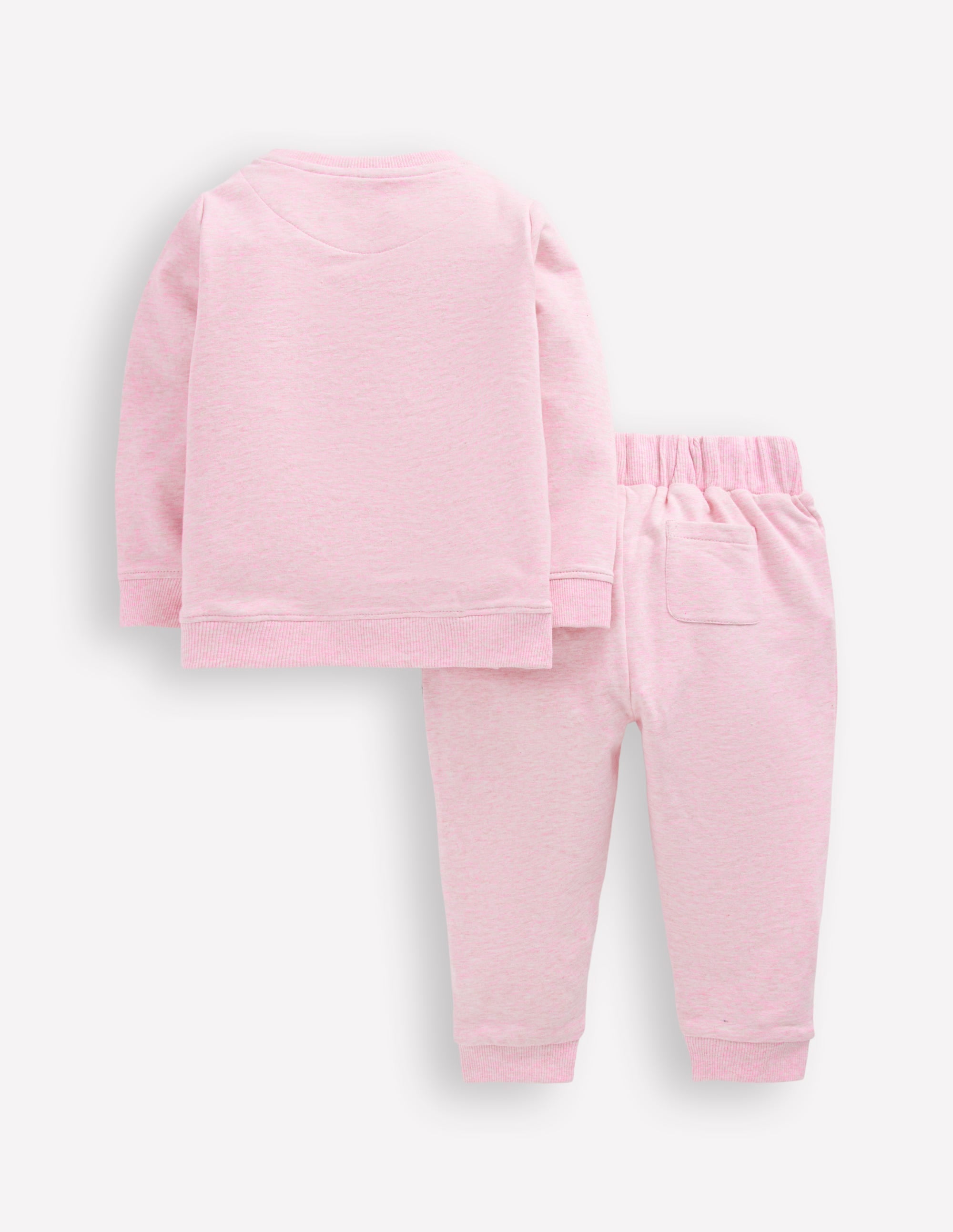 Sweatshirt-Set mit Applikation-Rosa Blumenmuster Patchwork - Image 2