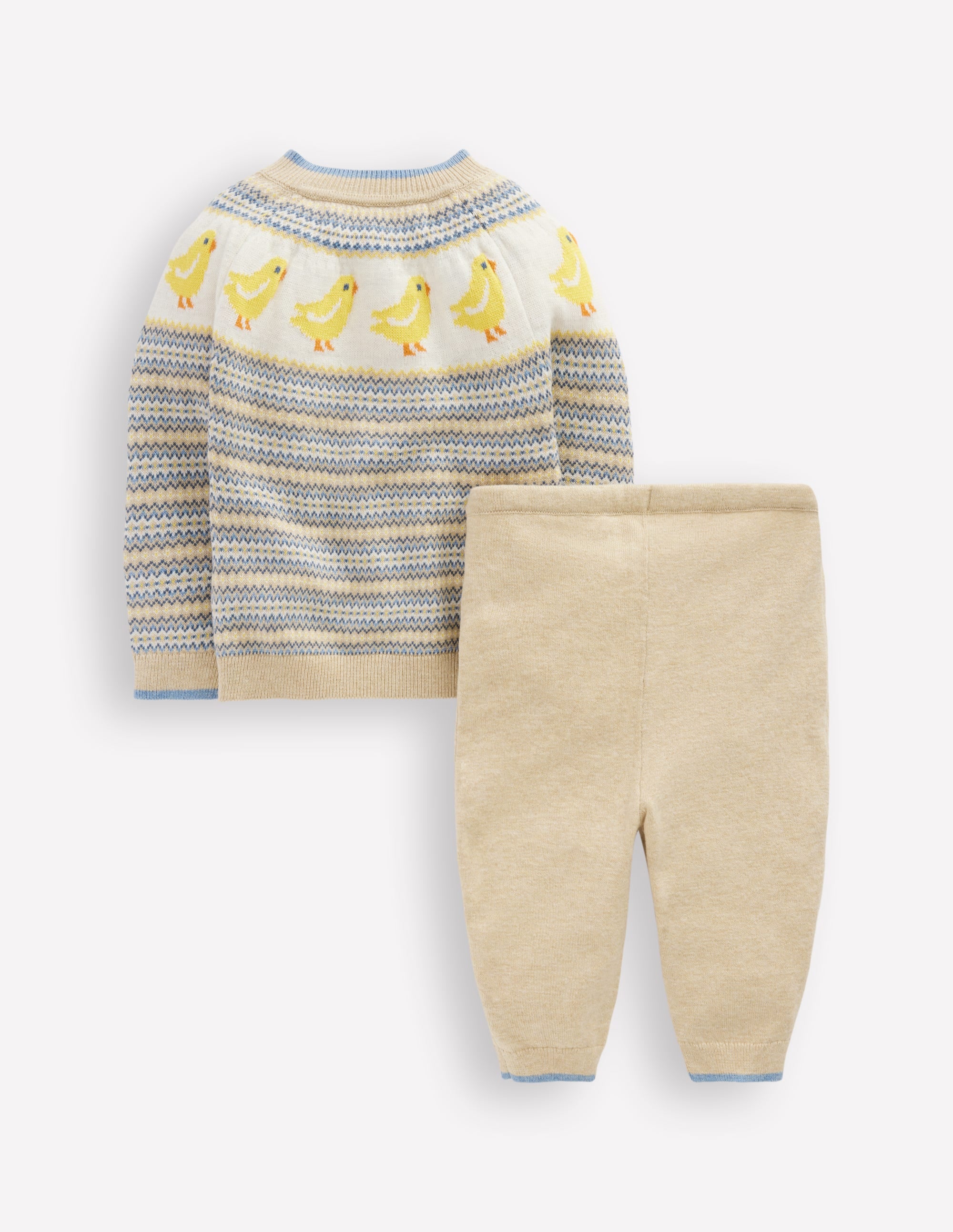 Spielset aus Fair-Isle-Strick-Haferbeige Meliert Küken - Image 2