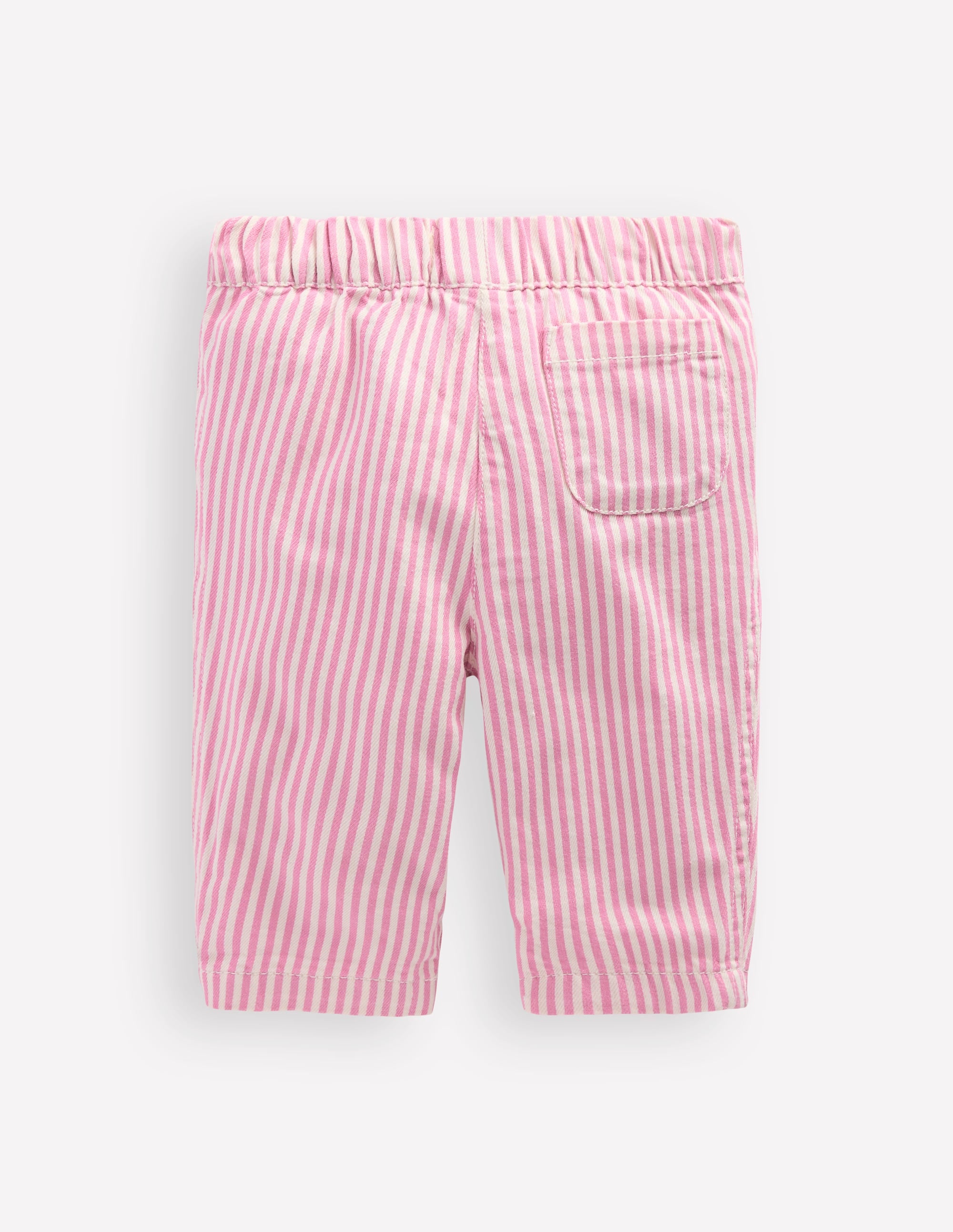Pantalon à enfiler en coton-Rayé rose - Image 2