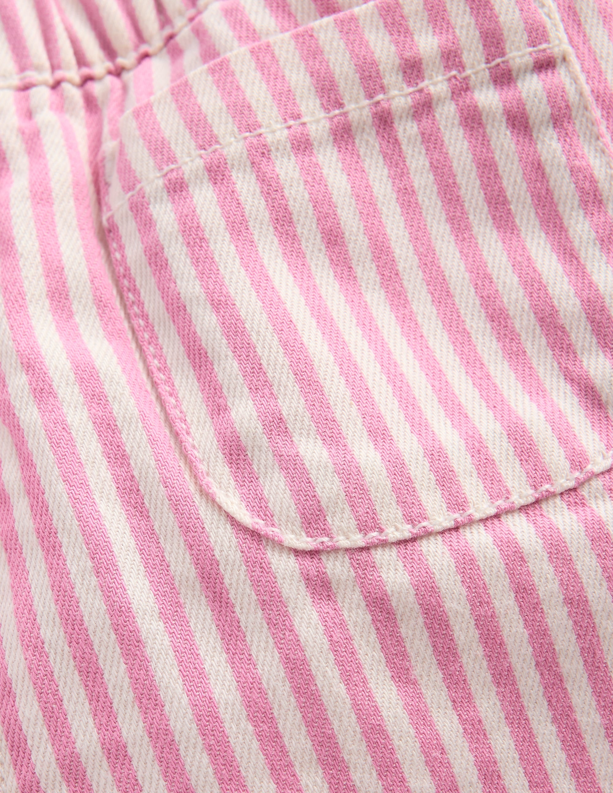 Pantalon à enfiler en coton-Rayé rose - Image 3