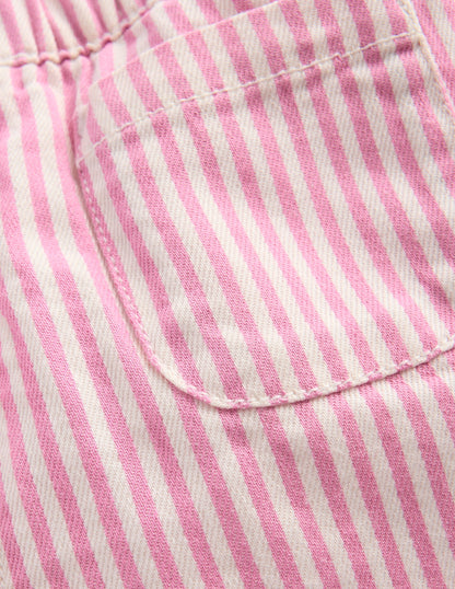 Baumwollhose zum Hineinschlüpfen-Rosa mit Streifen-3