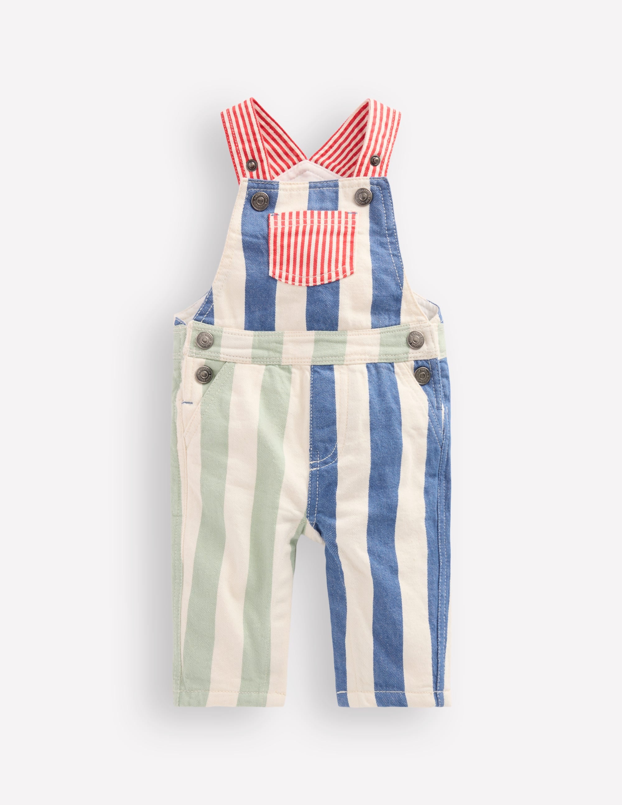 Gewebte Latzhose-Bunt Mustermix - Image 1
