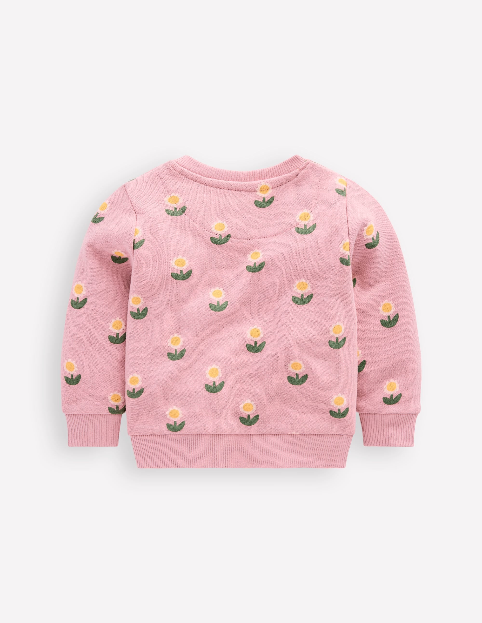 Bedrucktes Sweatshirt-Vintage-Rosa Gänseblümchenstempel - Image 2